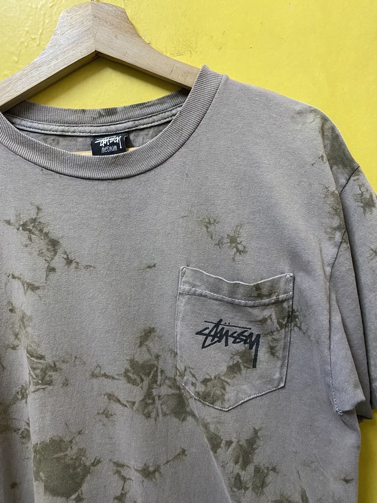 Stussy Stussy Tye Dye Single Poket Tshirt Short Sleeve Size US M / EU 48-50 / 2 - 3 Thumbnail