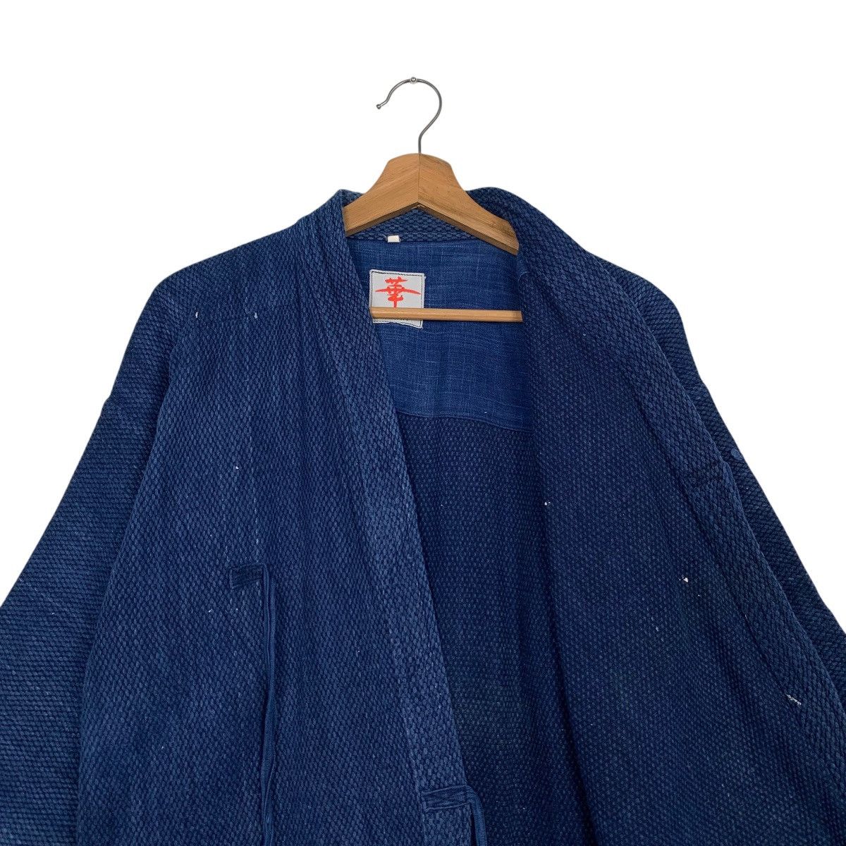 Japanese Brand Vintage 90s HANA Indigo Sashiko Thick Weave Kimono 2690-C120 Size US M / EU 48-50 / 2 - 8 Thumbnail