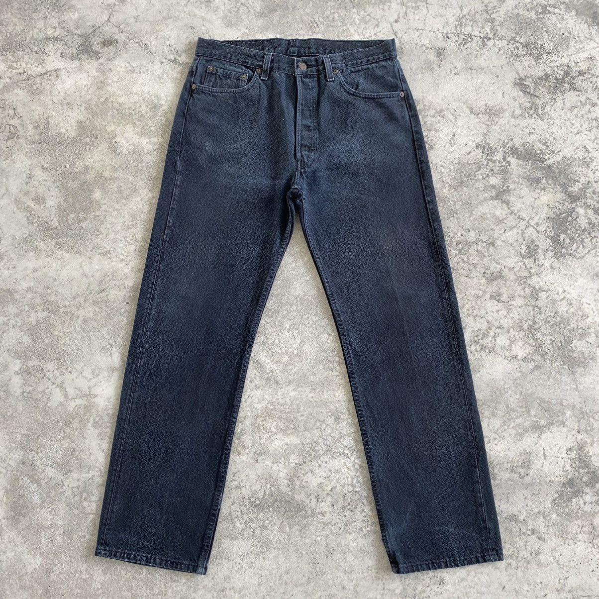 image of Vintage Late 80’S Levis 501 Faded Black Denim Jeans, Men's (Size 33)