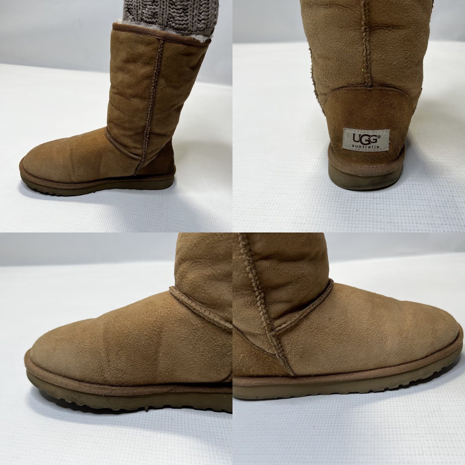 Ugg UGG Australia Women Tularosa Route Detachable Knit Collar Boots Chestnut Brown Size 7 Suede Sheepskin Lined Mid-Calf Boots Size US 7 / IT 37 - 8 Thumbnail