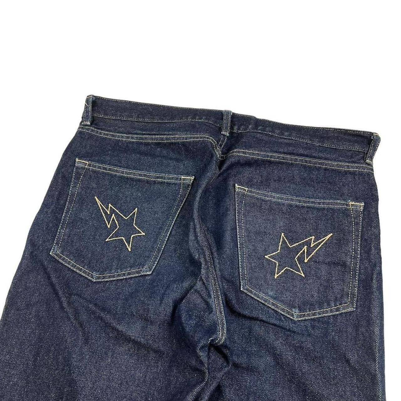 Bape Vintage A Bathing Ape Bape Embroidered Star Jeans - Waist 36 Size US 36 / EU 52 - 3 Thumbnail