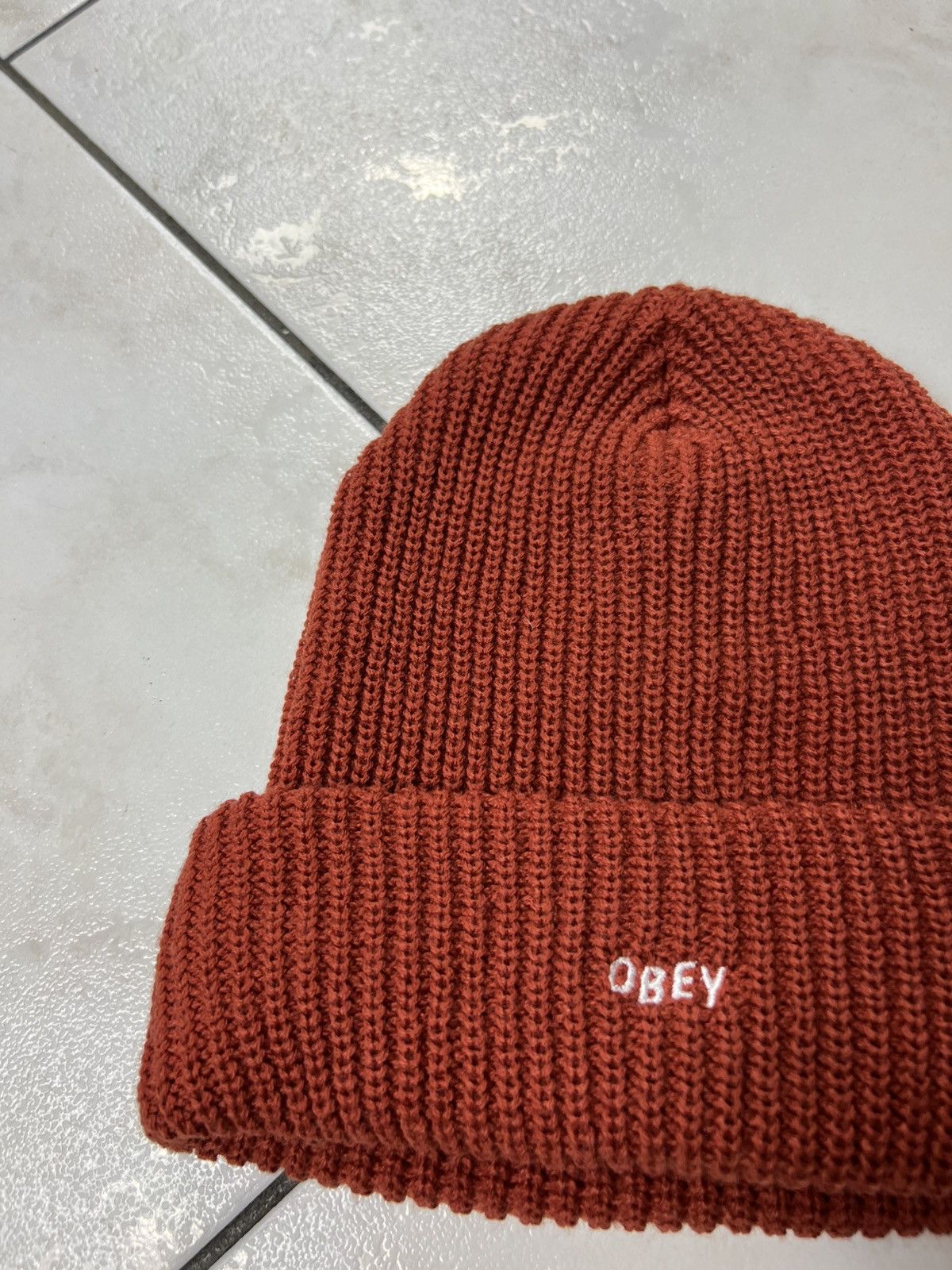 Obey Obey future beanie heavy knitted hat cap streetwear y2k logo Size ONE SIZE - 5 Thumbnail