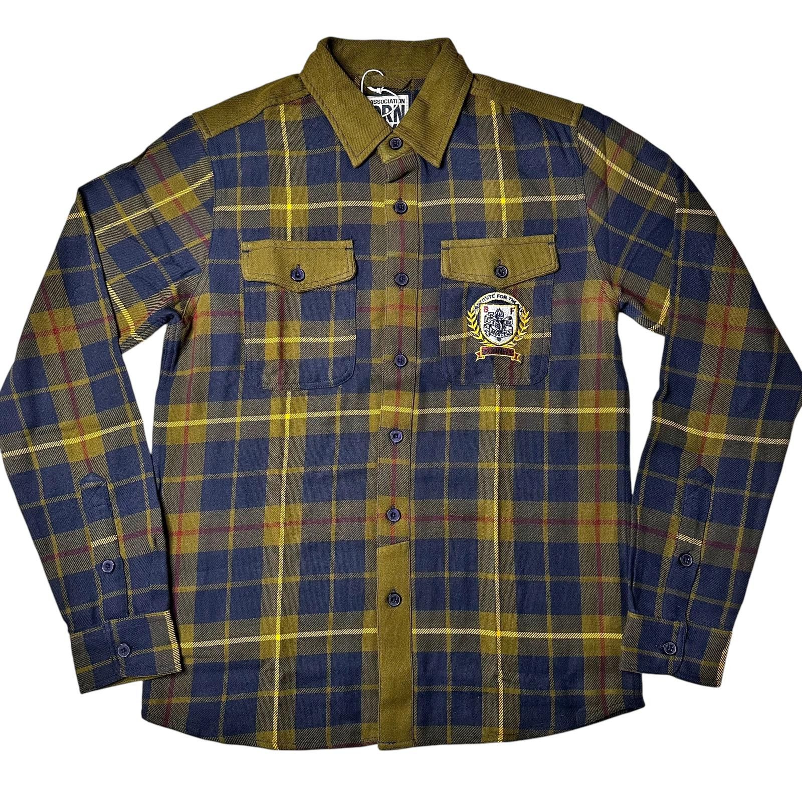 Born Fly NWT Born Fly Plaid Long Sleeve Button Up Shirt Olive Mens S Size US S / EU 44-46 / 1 - 1 Thumbnail
