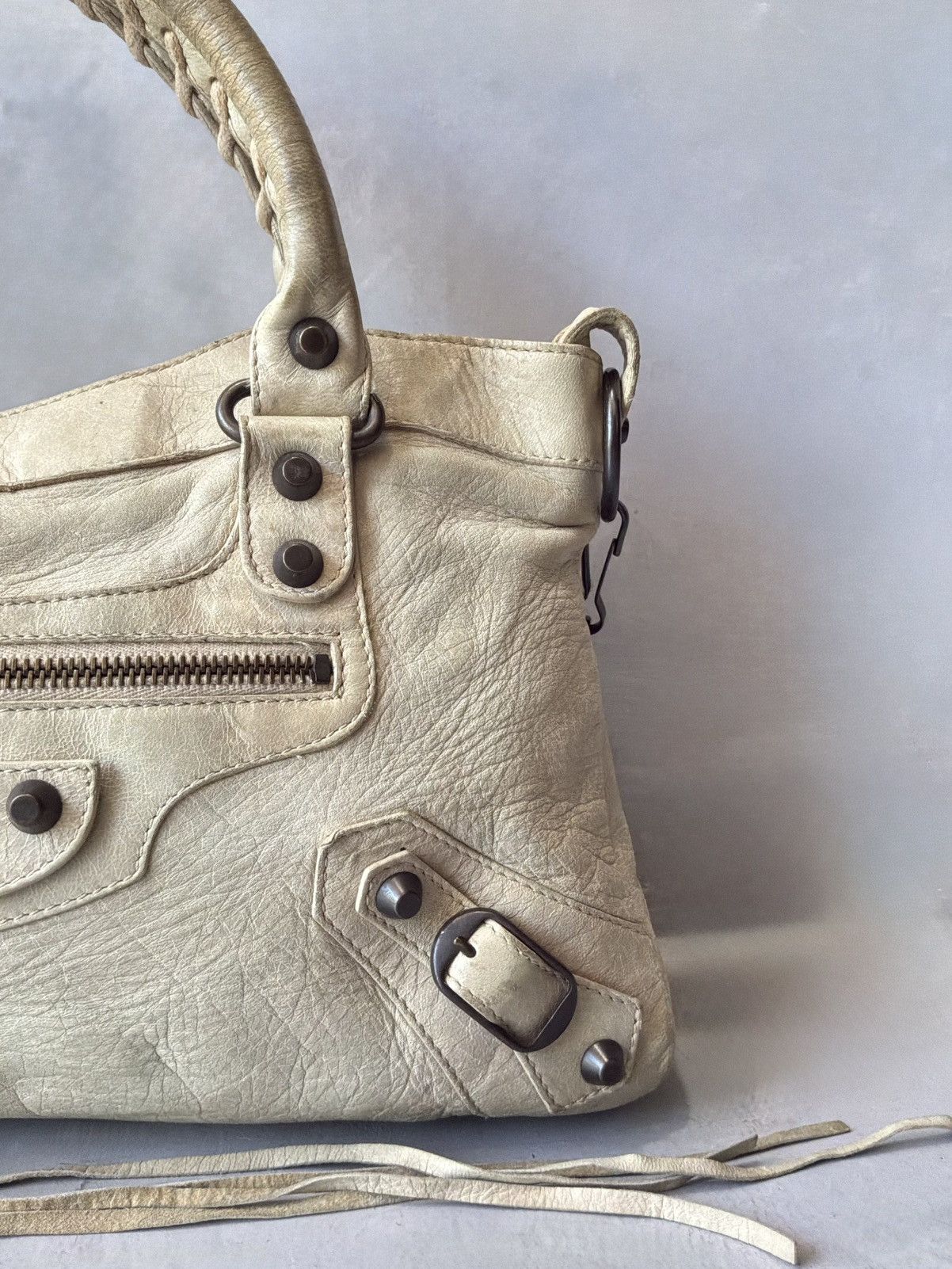 Balenciaga Balenciaga - Le First - Beige Lambskin Bag Size ONE SIZE - 7 Thumbnail