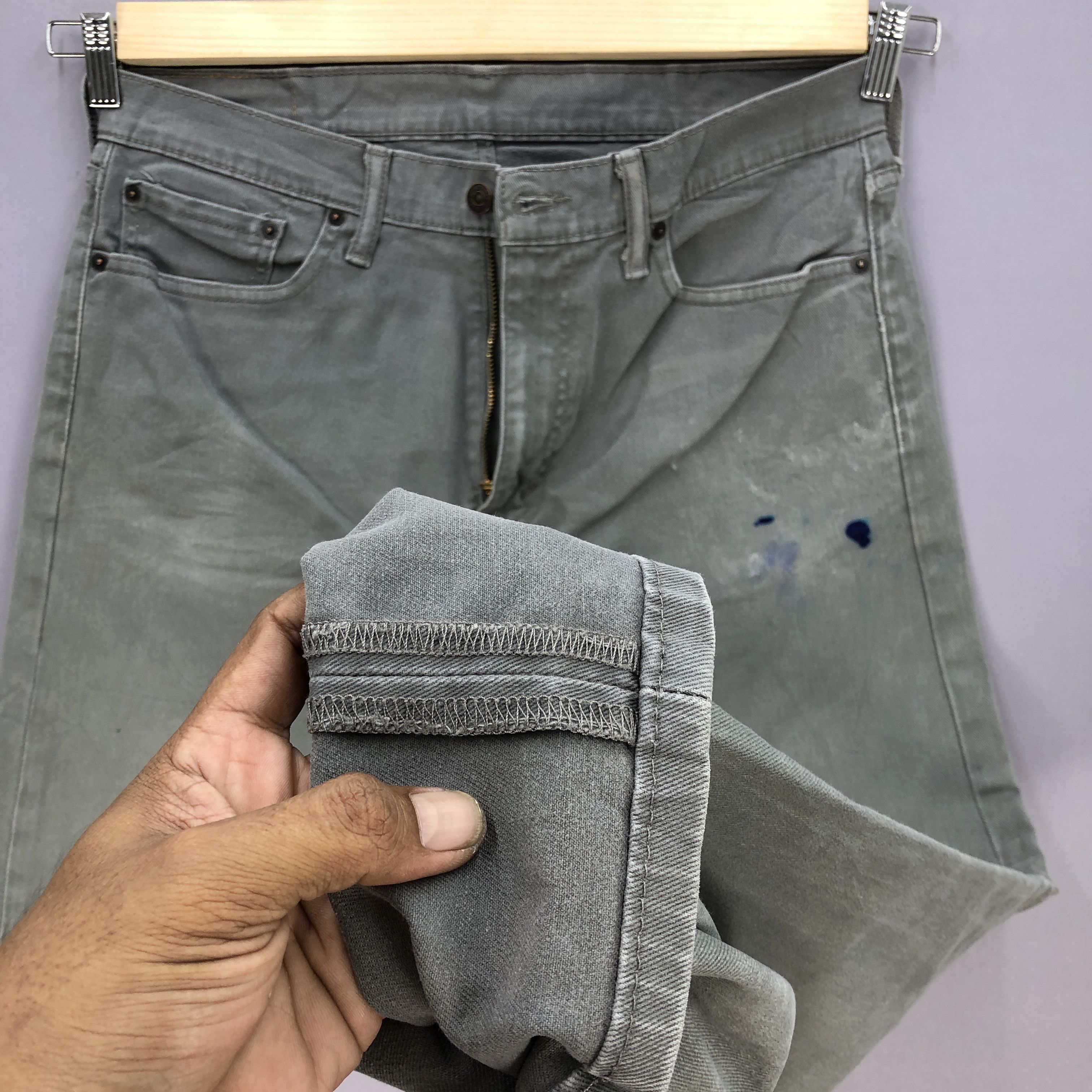 Levi's Vintage Levis Dirty Jeans Levi's Ash Gray Black Denim Pants Size US 34 / EU 50 - 8 Thumbnail