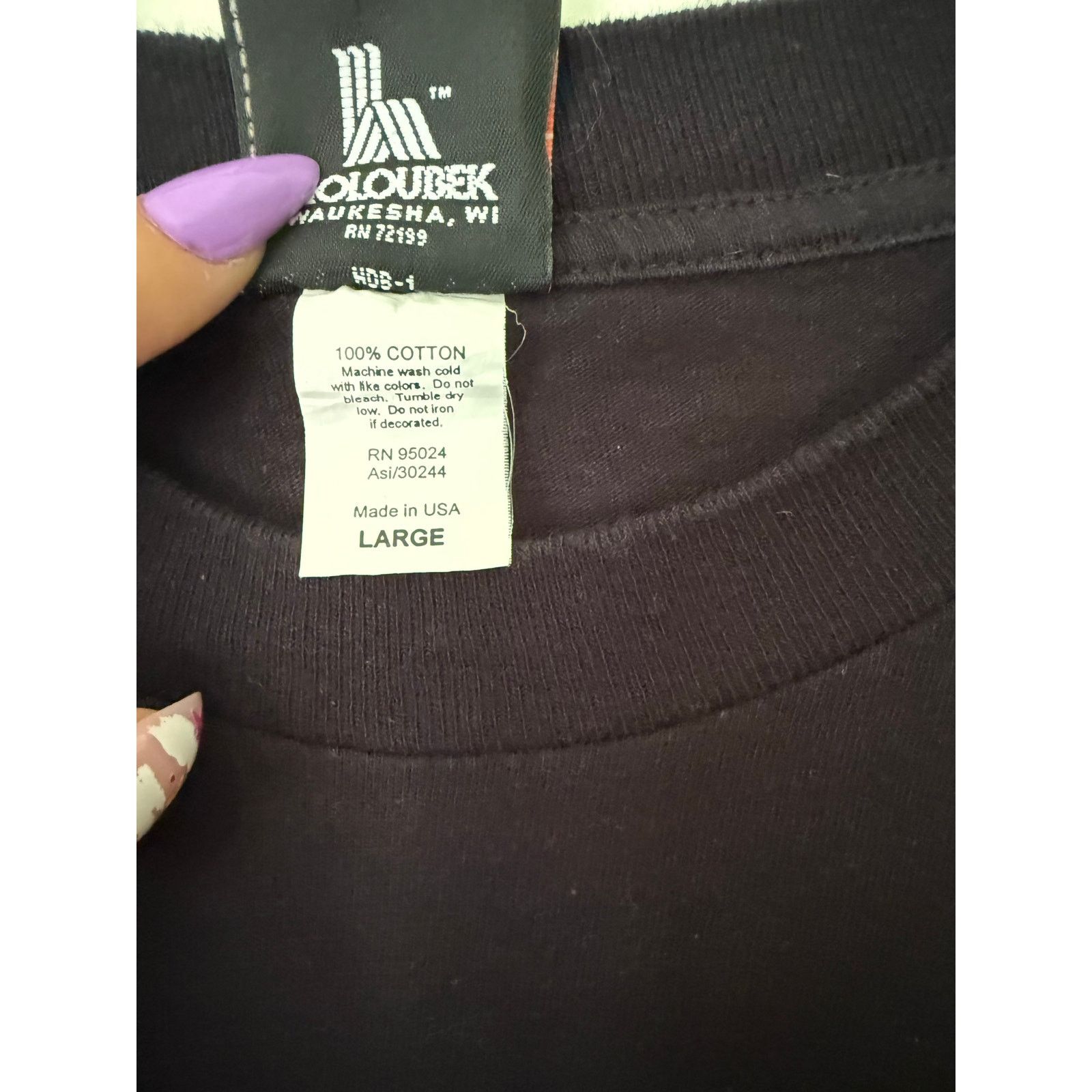 Vintage Vintage 90s Biker Harley Davidson Motorcyle Black Tee Large Size US L / EU 52-54 / 3 - 5 Thumbnail