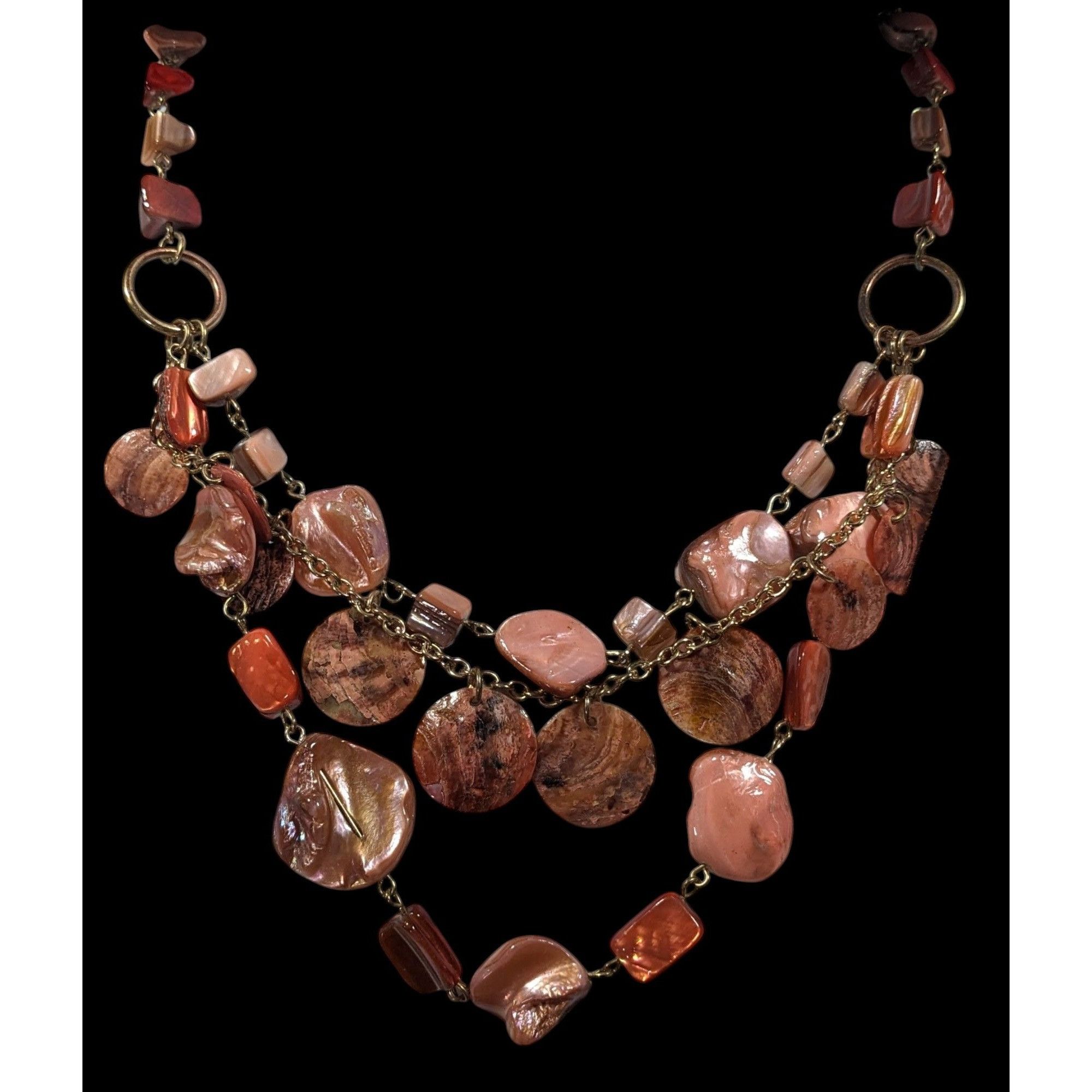 Other Vintage Mermaidcore Rose Pink Multilayer Shell Chip And Disc Size ONE SIZE - 2 Thumbnail