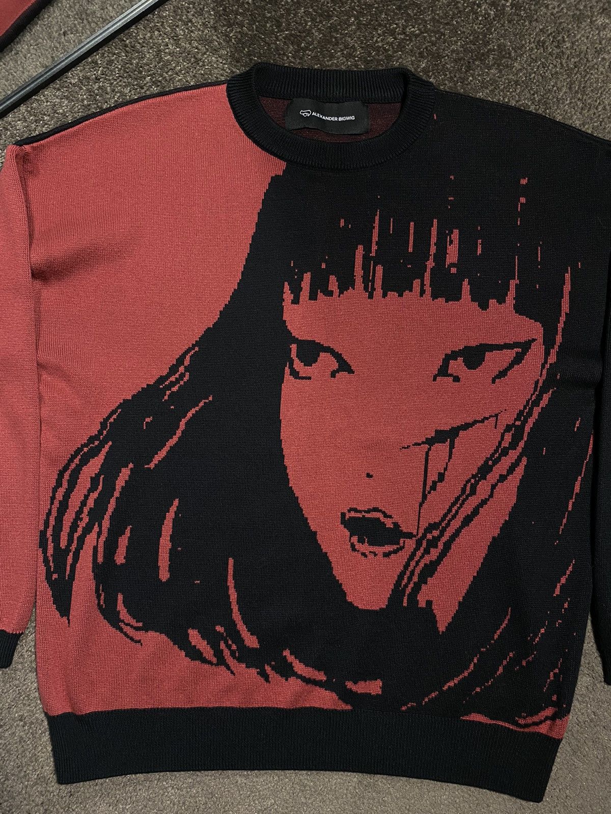 Japanese Brand × Vintage Anime Girl Graphic Sweater in red Size US L / EU 52-54 / 3 - 2 Thumbnail