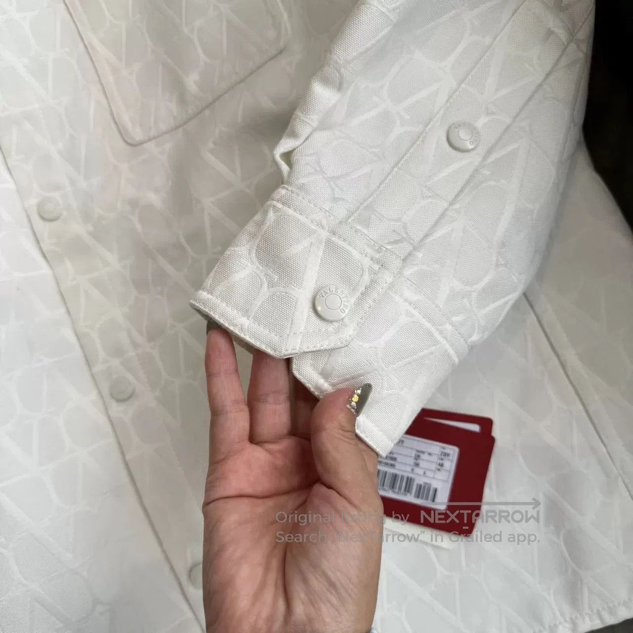 Valentino Valentino White Logo Shirt Jacket. Size US XL / EU 56 / 4 - 4 Thumbnail