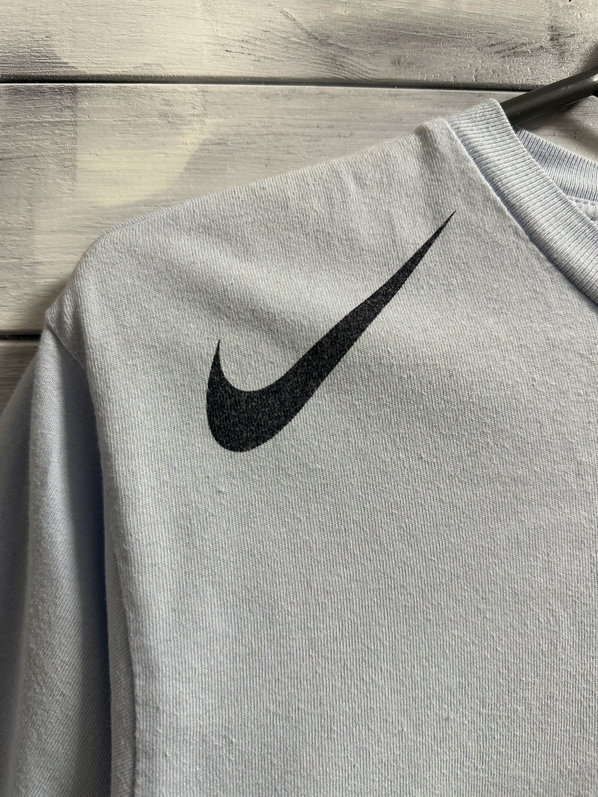Nike Rare Vintage T-Shirt Nike Small Swoosh Drill Y2K Size US S / EU 44-46 / 1 - 3 Thumbnail