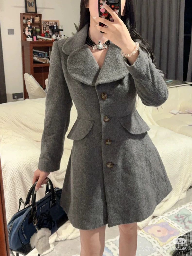 Vivienne Westwood Vivienne Westwood Gray wool overcoat Size S / US 4 / IT 40 - 3 Thumbnail