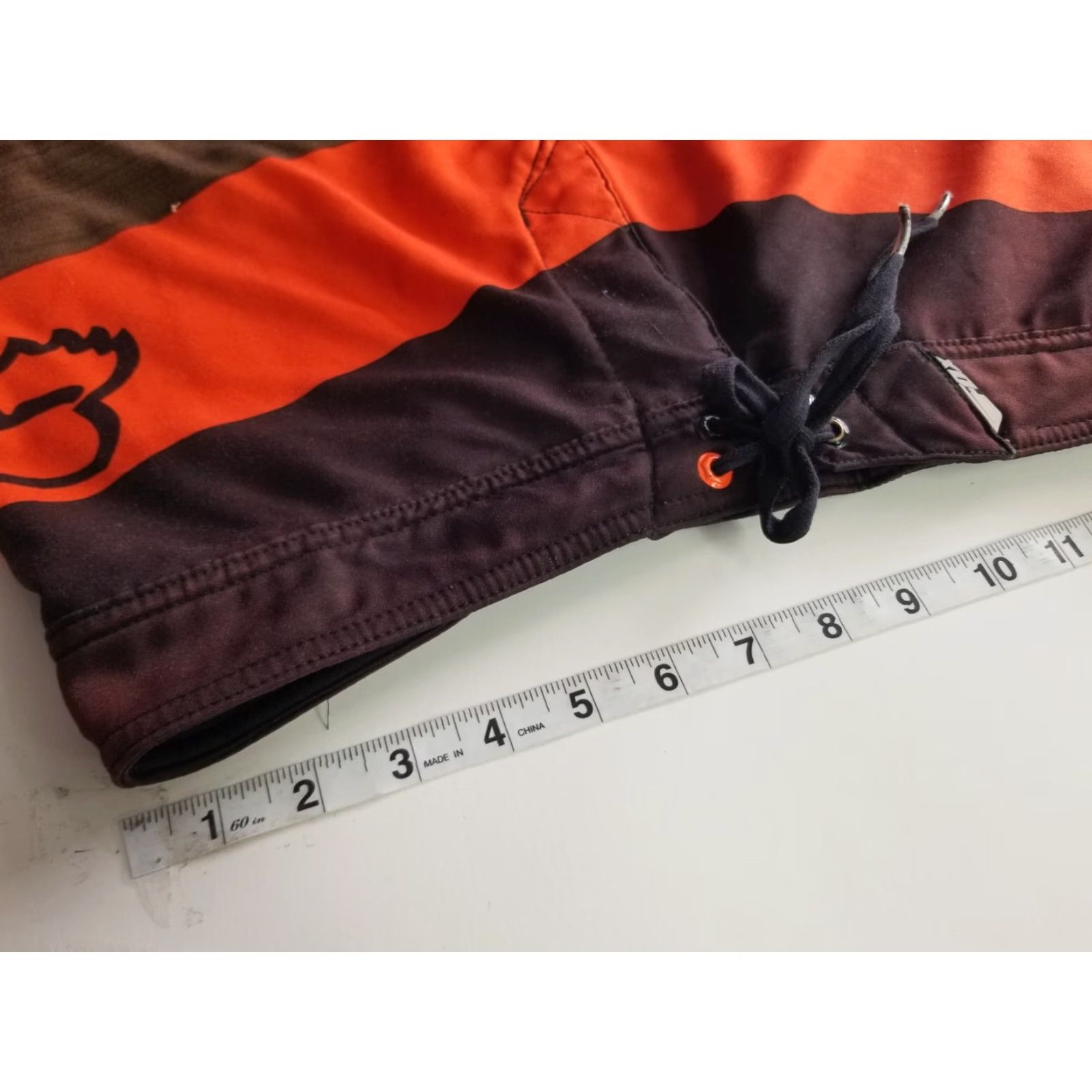 Fox Racing Fox Racing Shorts Board Shorts Mens 32 Orange Logo Swim Trunks Stretch Pockets Beach Surfing Boating Pool Swimming Geometric Pattern Fox Size US 32 / EU 48 - 3 Thumbnail