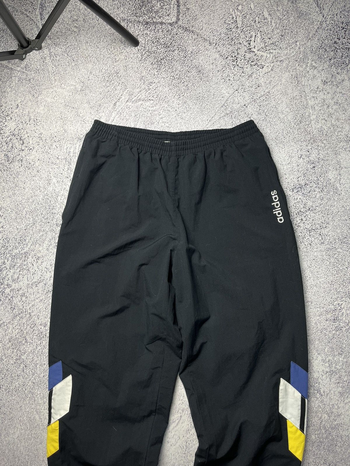 Adidas Vintage Adidas Track Pants Grape Black Nylon White Logo 90s Size US 34 / EU 50 - 2 Thumbnail