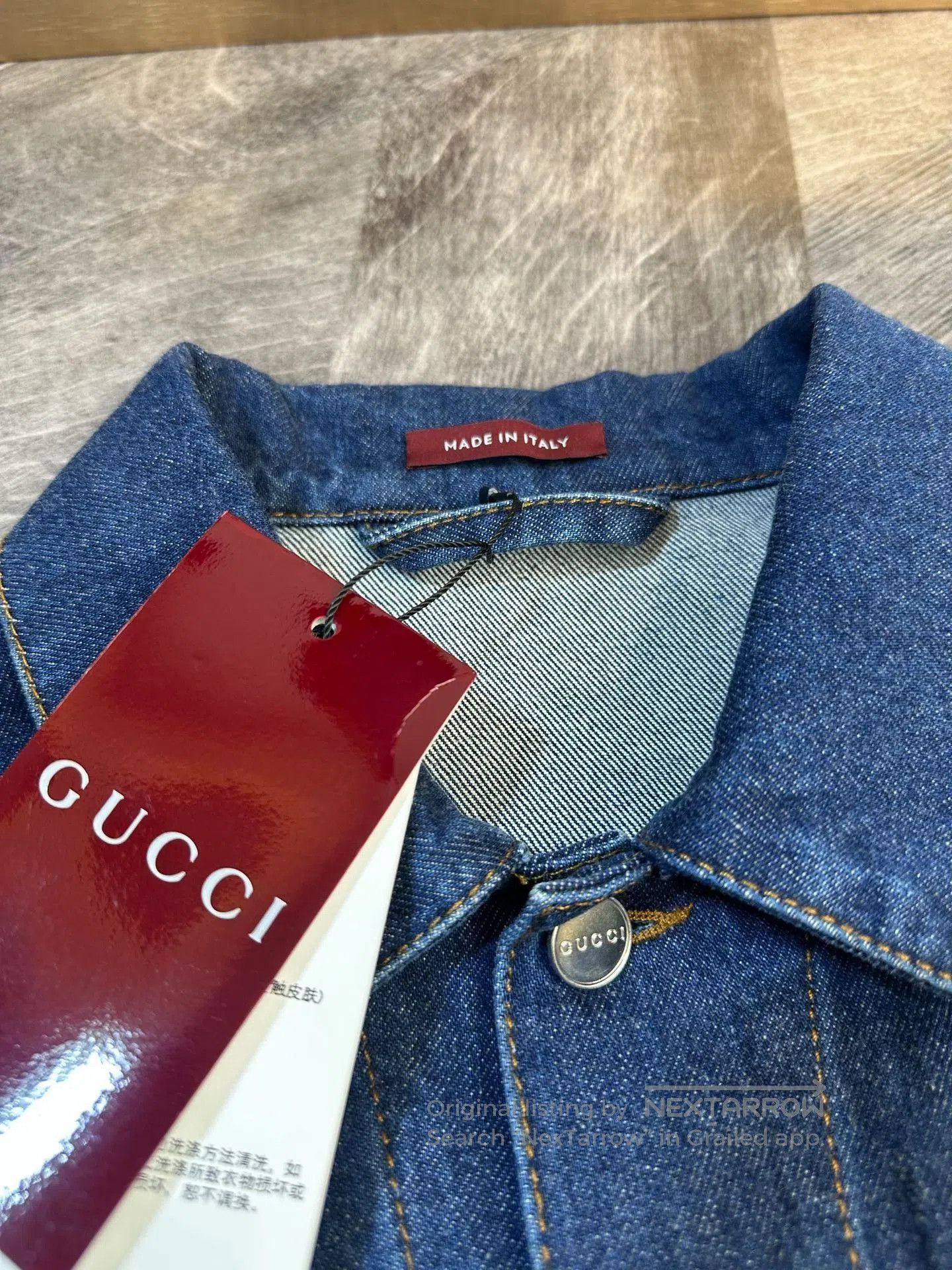 Gucci Gucci Blue Denim Jacket with Red. Size US S / EU 44-46 / 1 - 4 Thumbnail