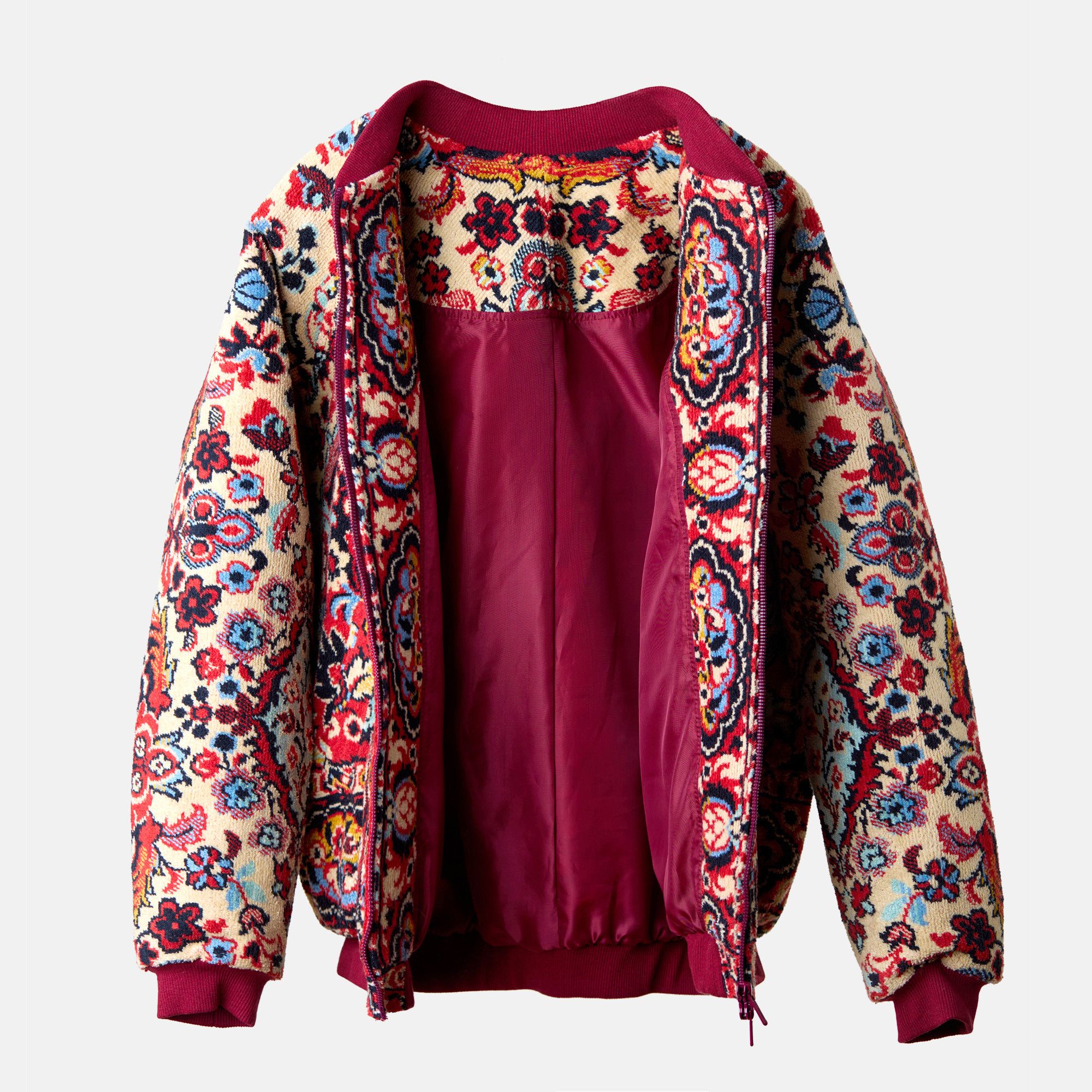 Other Handmade Vintage Carpet Bomber Jacket – Upcycled Size M / US 6-8 / IT 42-44 - 6 Thumbnail