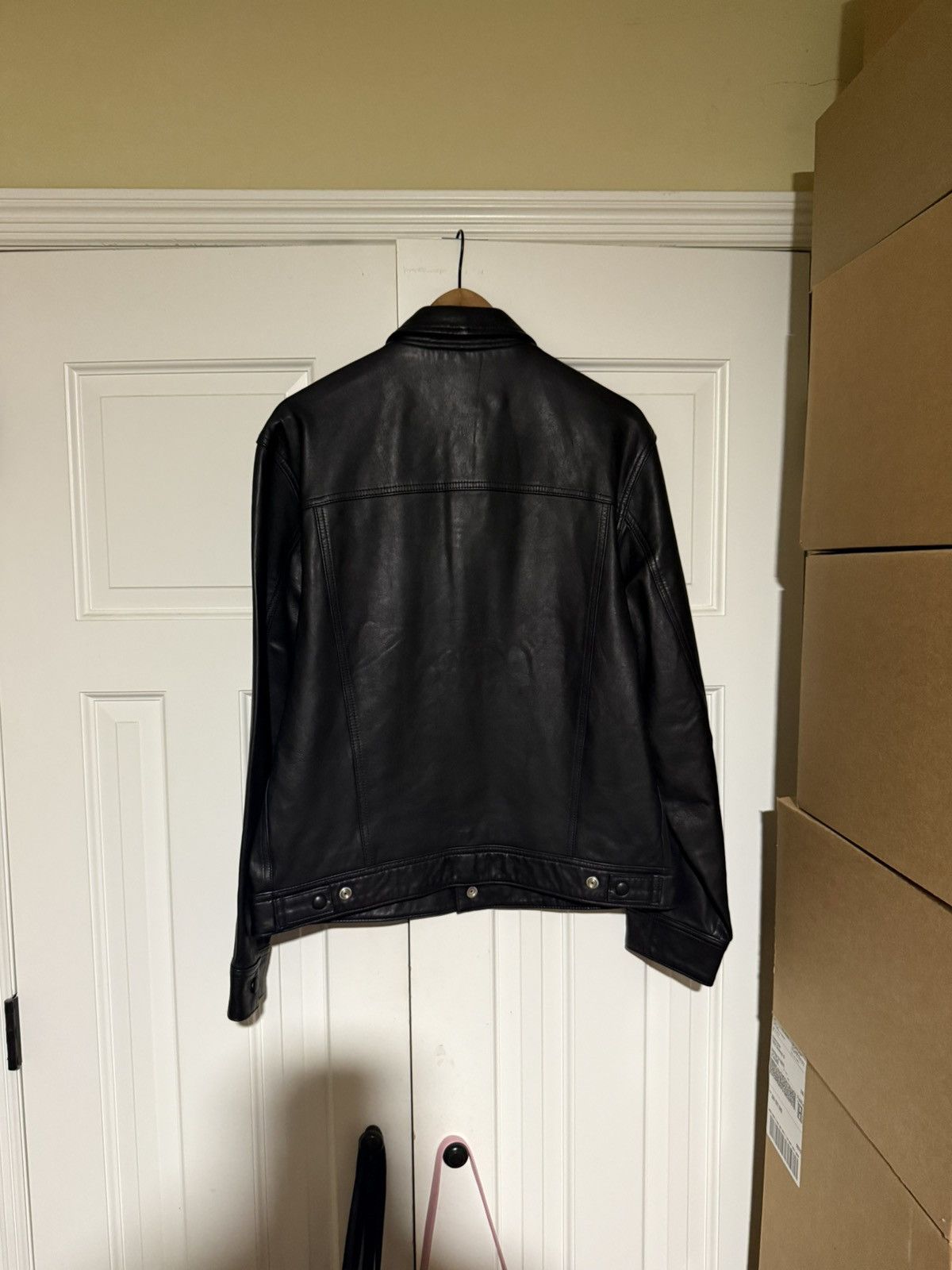 Supreme Supreme Black FW18 Leather Trucker Jacket Size US M / EU 48-50 / 2 - 3 Thumbnail