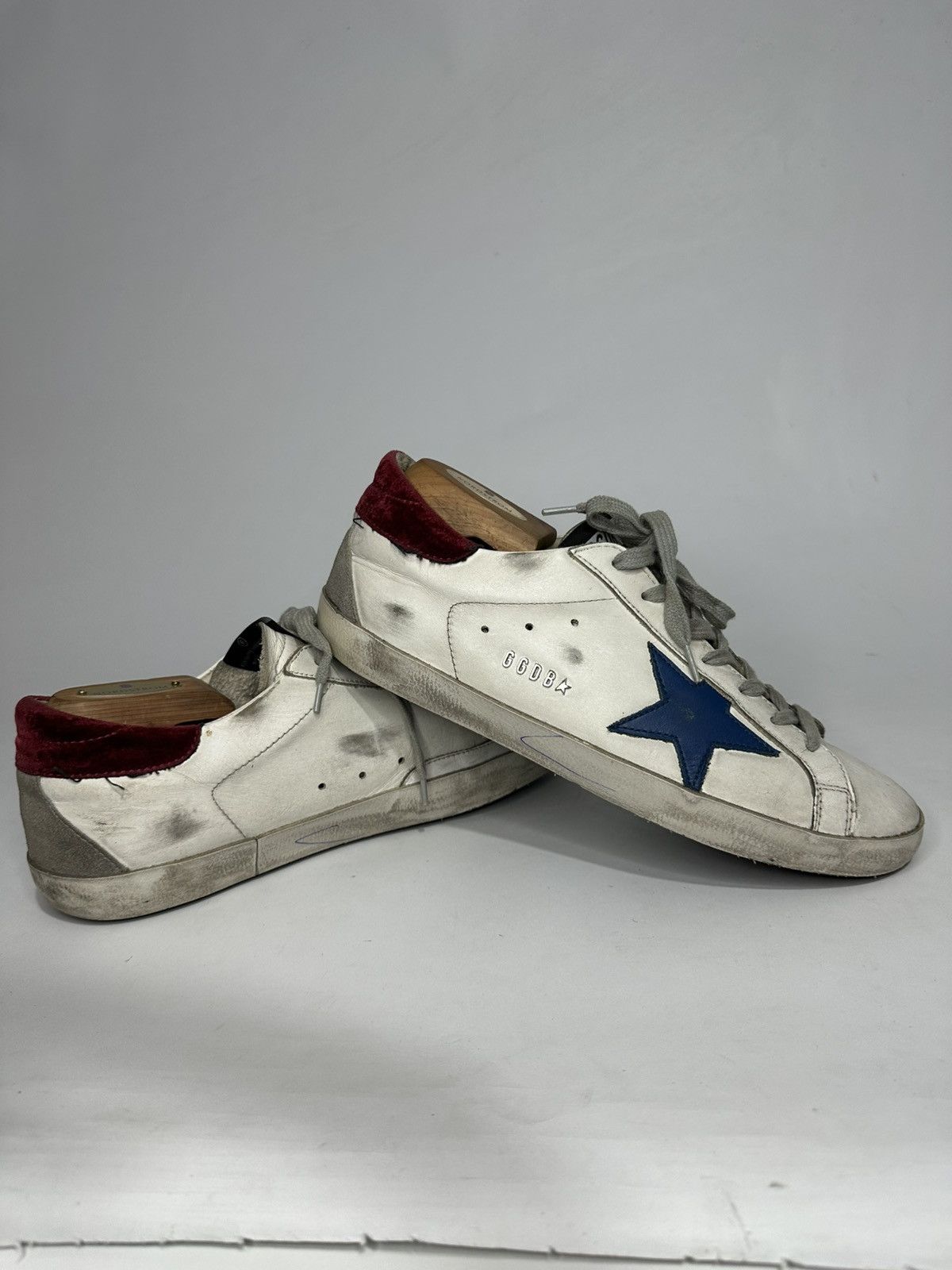 Golden Goose Golden Goose Superstar Blue Star Leather Sneakers Size US 8 / EU 41 - 3 Thumbnail