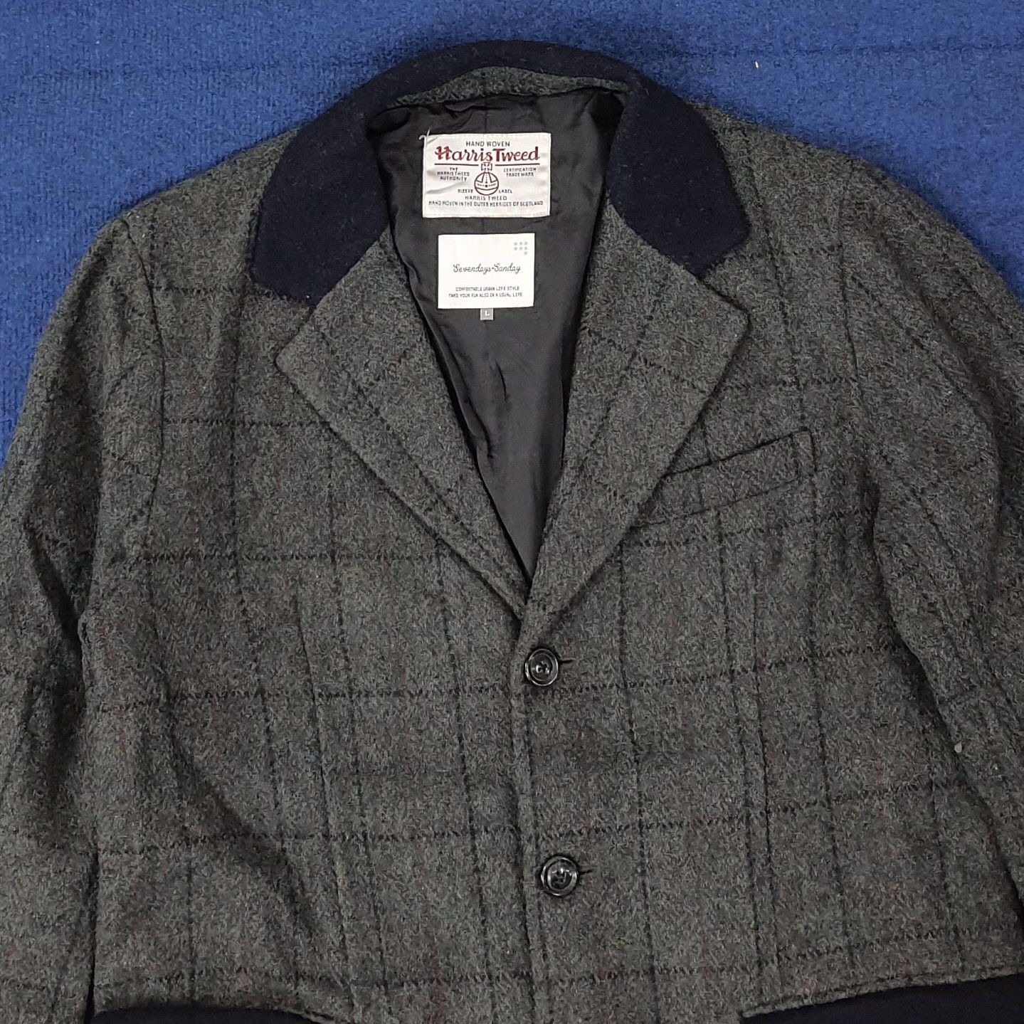 Harris Tweed Vintage Harris Tweed Seven days Sunday Jacket C254N6 Size US M / EU 48-50 / 2 - 2 Thumbnail