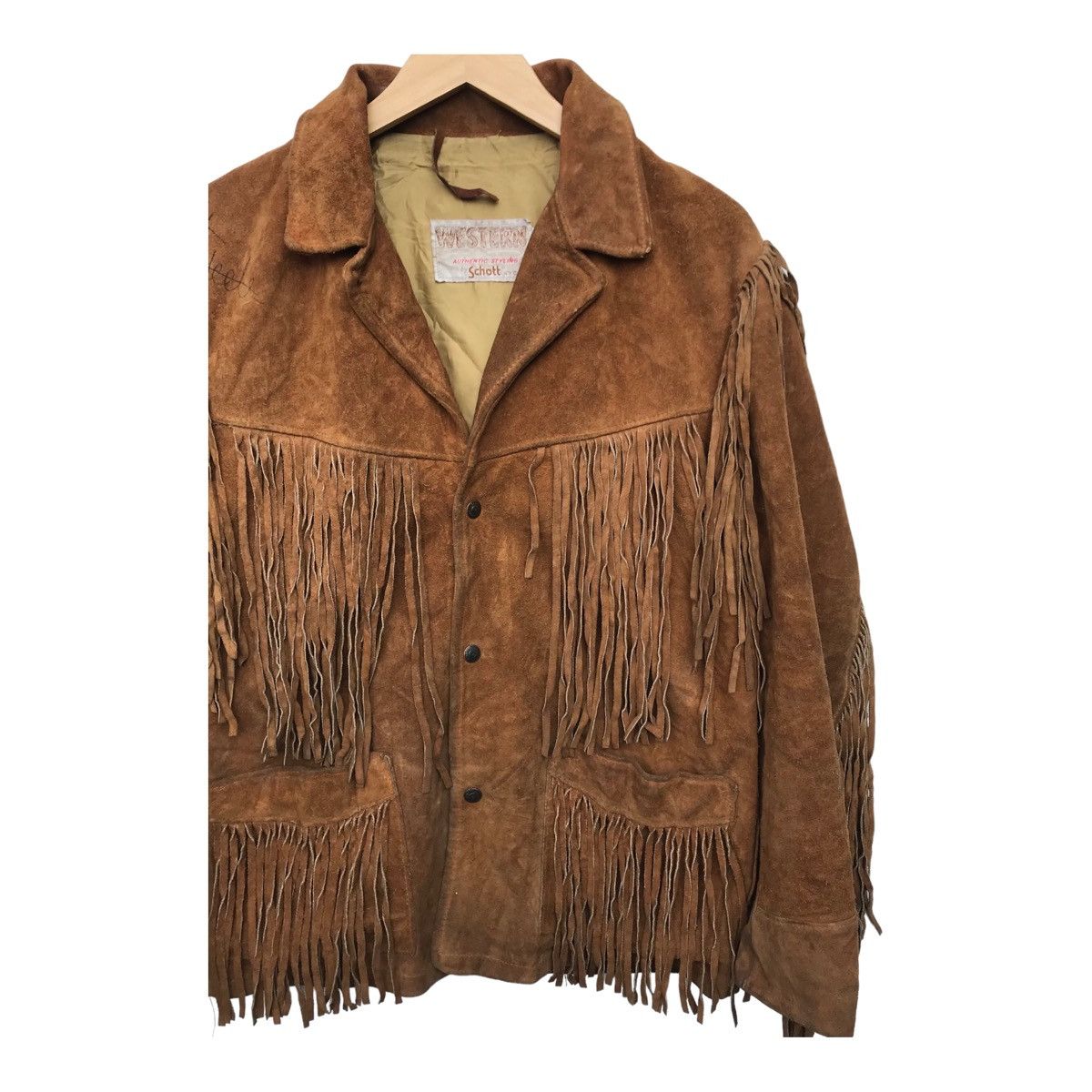 Schott Vintage Schott Western Fringe Suede Leather Cowboy Jacket Size US M / EU 48-50 / 2 - 9 Thumbnail