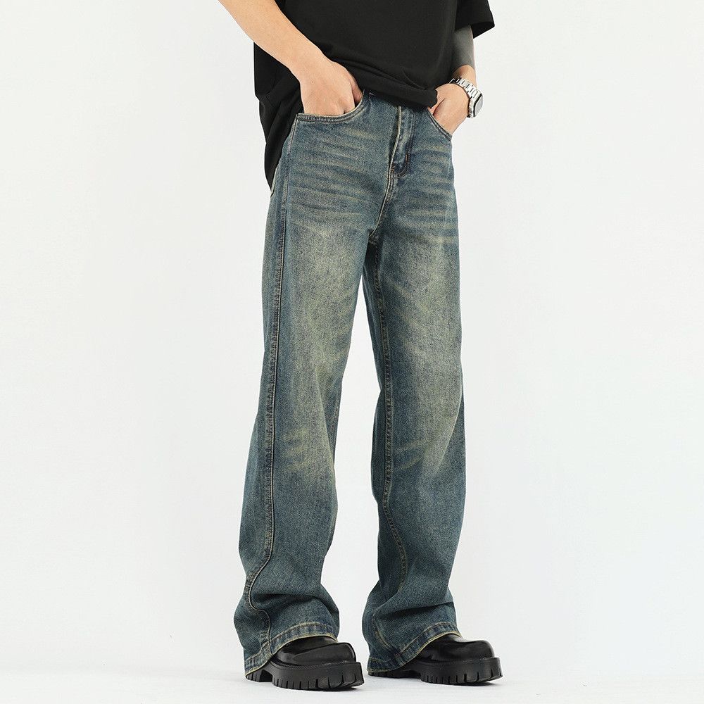Japanese Brand × Jean Washed distressed vintage cleanfit loose jeans for men Size US 32 / EU 48 - 1 Thumbnail