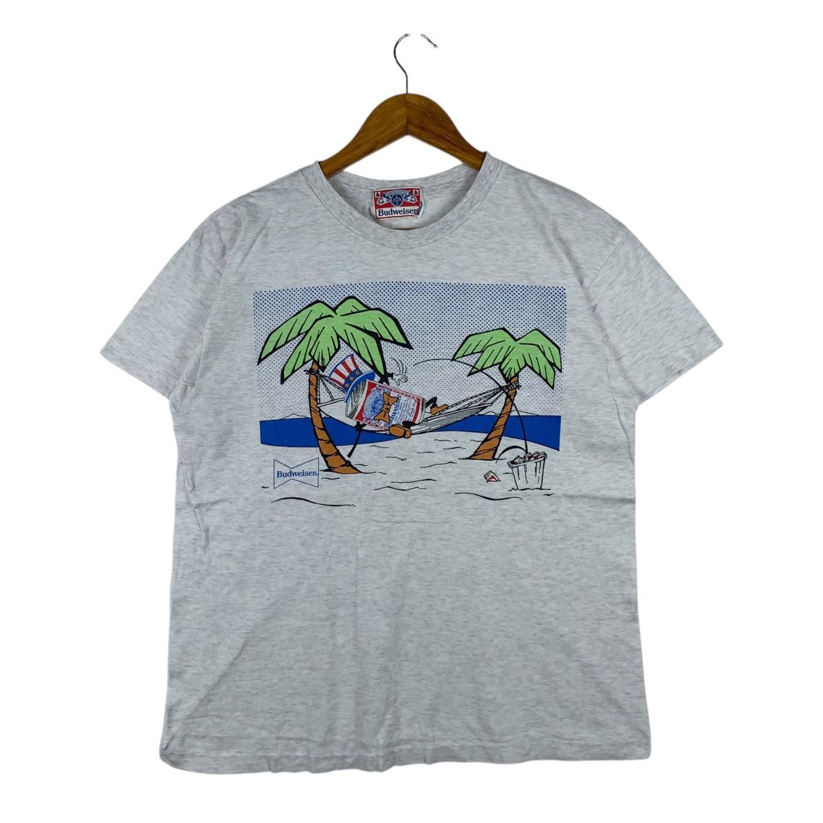 Budweiser × Vintage Vintage BUDWEISER Hawaii Beach Aloha America Big LogoT-Shirt Size US M / EU 48-50 / 2 - 1 Thumbnail