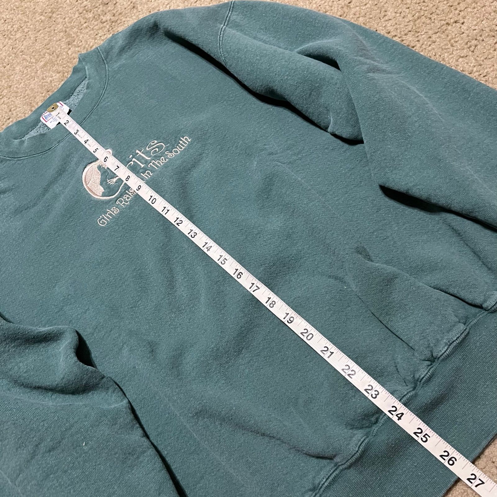 Other Vintage G.R.I.T.S. Girls Raised In The South Green Crewneck Size XL / US 12-14 / IT 48-50 - 5 Thumbnail