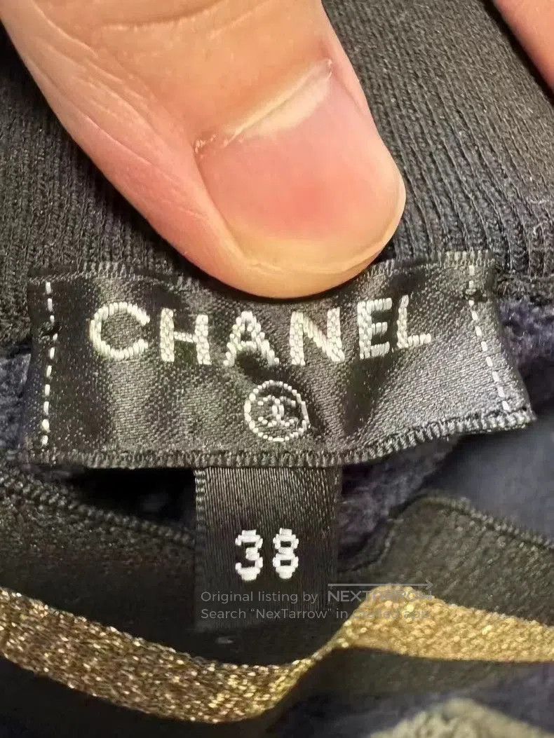 Chanel Chanel Blue Gold Button Towel Trousers. Size US 38 / EU 54 - 3 Thumbnail