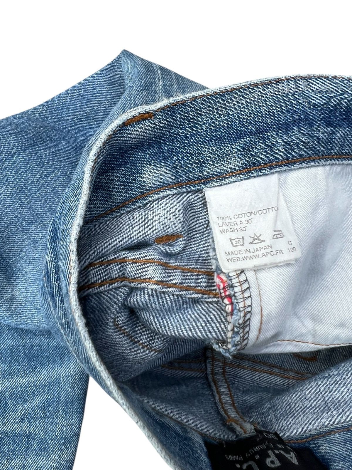 A.P.C. Vintage A.P.C. Distressed Rip Off Leg Denim Selvedge Jeans Size US 30 / EU 46 - 23 Thumbnail