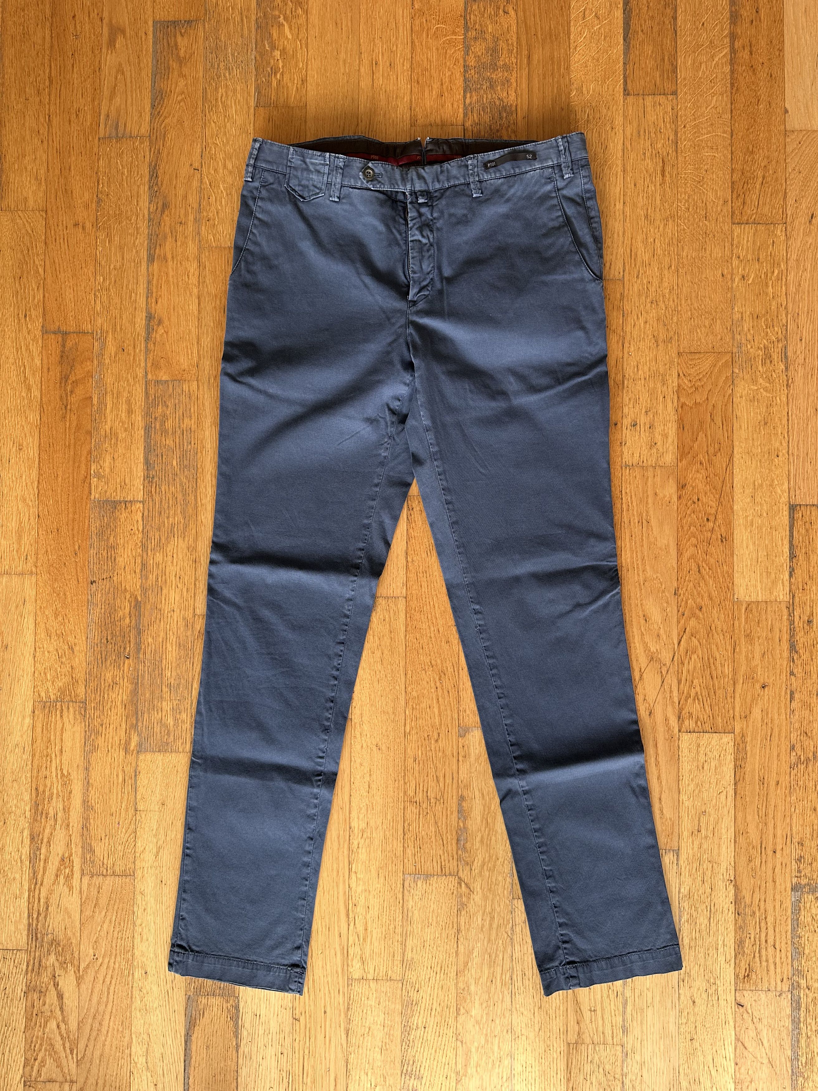 PT Torino PT01 Washed Blue Cotton Chinos - Size 52(36) - Made in Italy Size US 36 / EU 52 - 1 Thumbnail