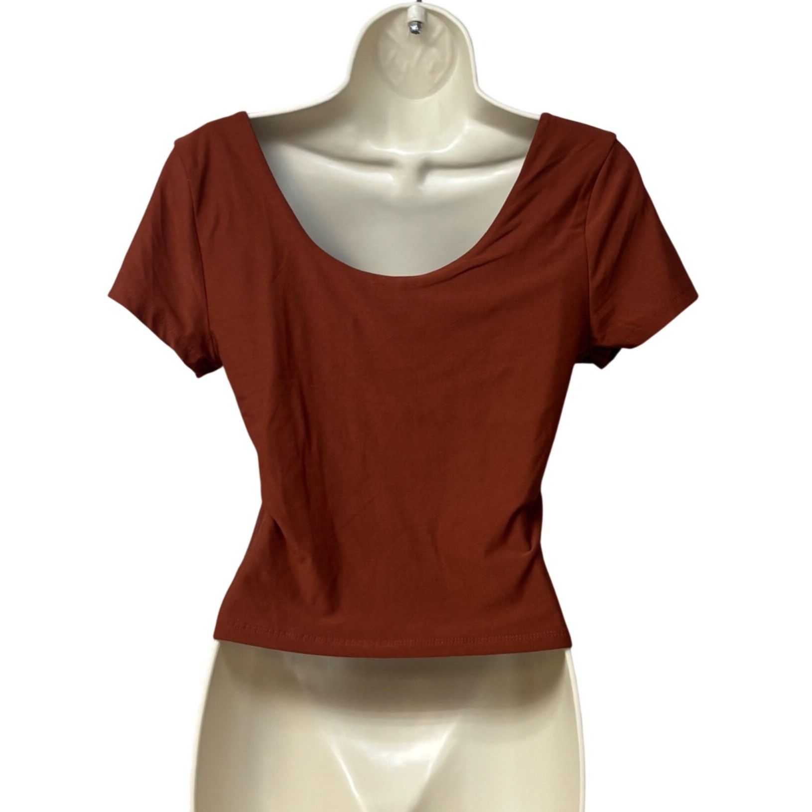 Other Pink Rose Wolmen's U-neck, Cup Sleeve Compression Cropped To Size L / US 10 / IT 46 - 4 Thumbnail