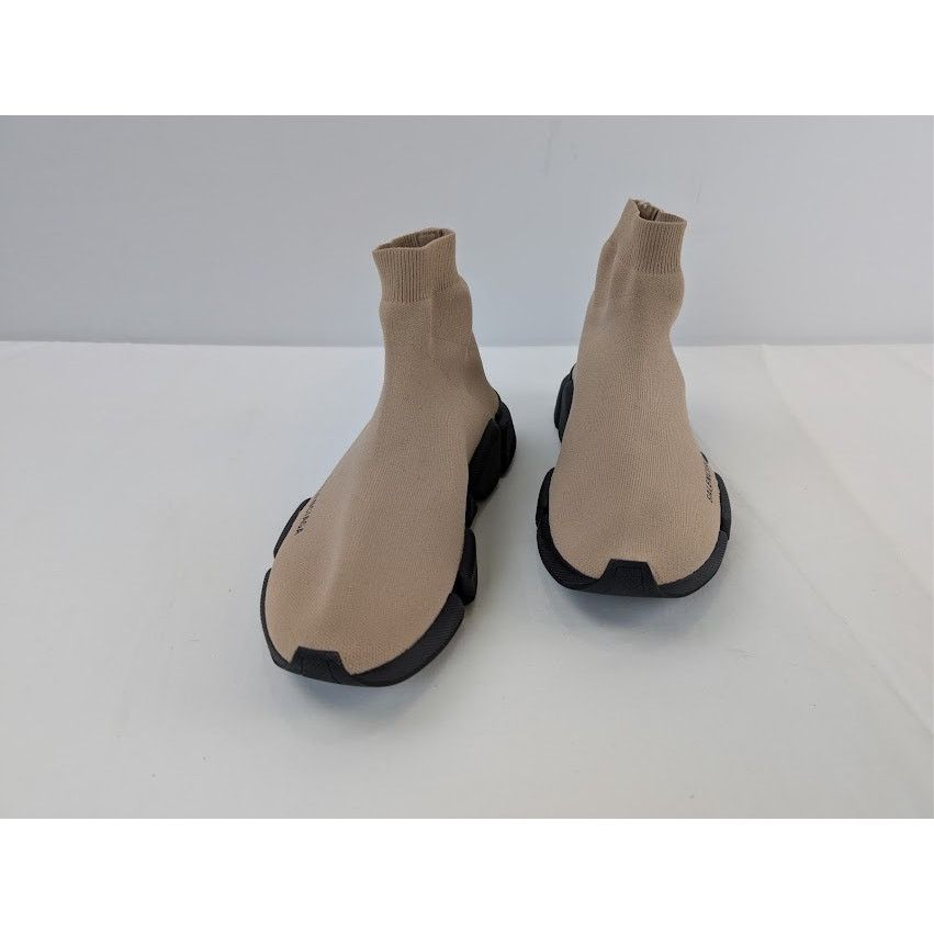 Balenciaga o1rshd1 Speed 2.0 LT Recycled Knit Sneaker in Beige / Black Size US 9 / EU 42 - 8 Thumbnail