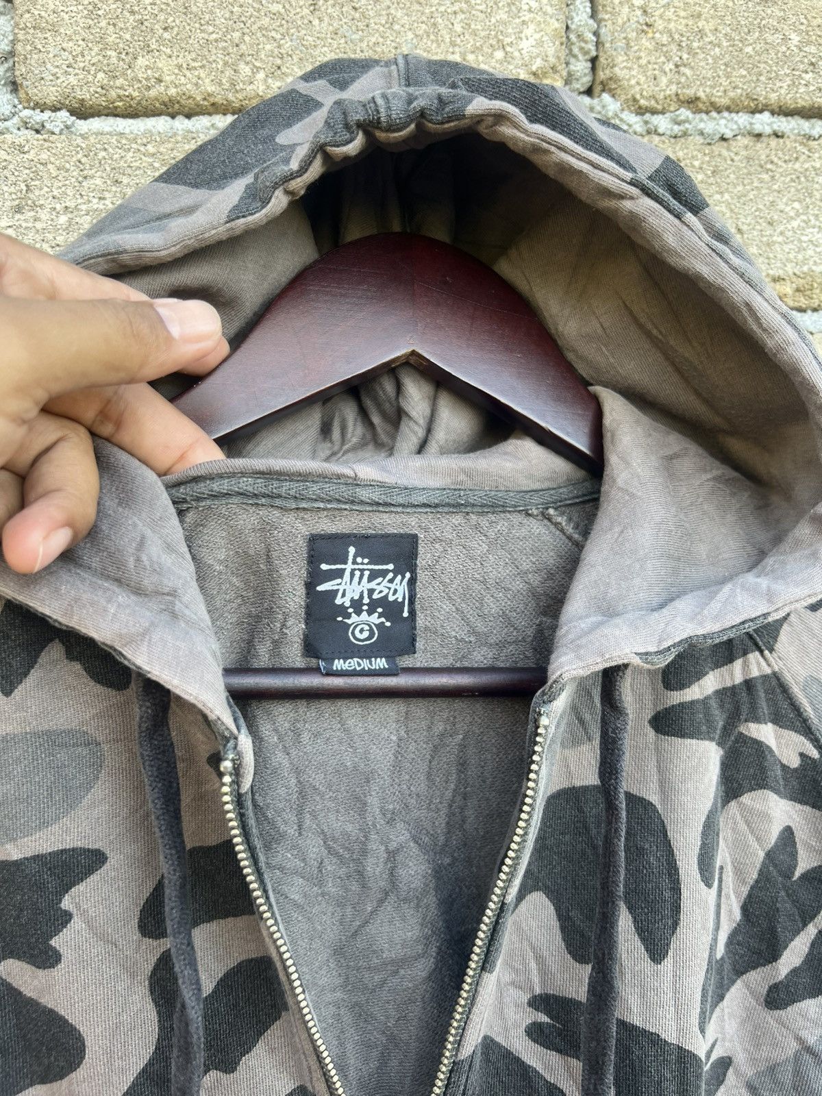 Stussy Stussy Crown Fullprint Stussy Zipper Hoodie Size US M / EU 48-50 / 2 - 6 Thumbnail