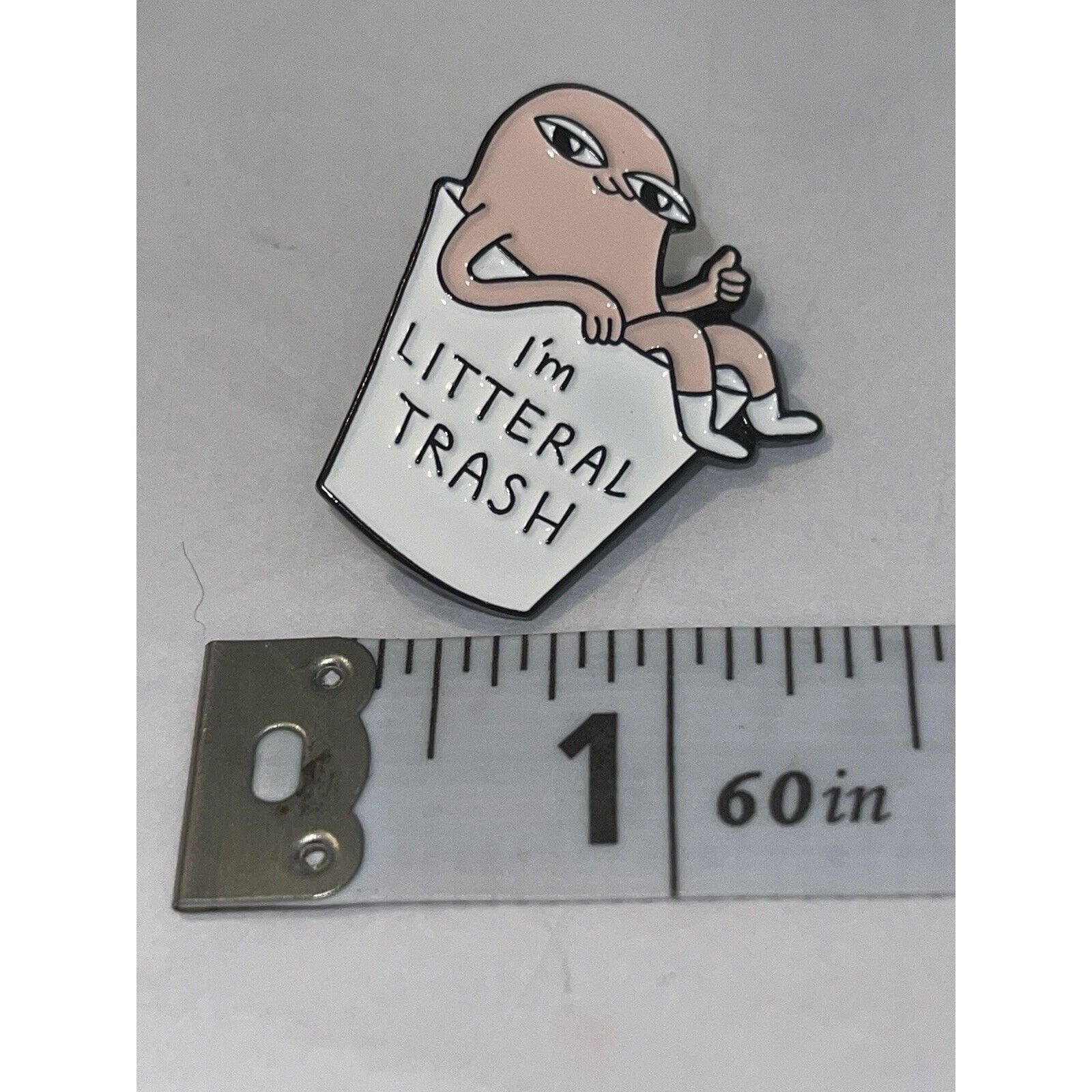 Other I’m Litteral Trash Pin Brooch Size ONE SIZE - 1 Preview