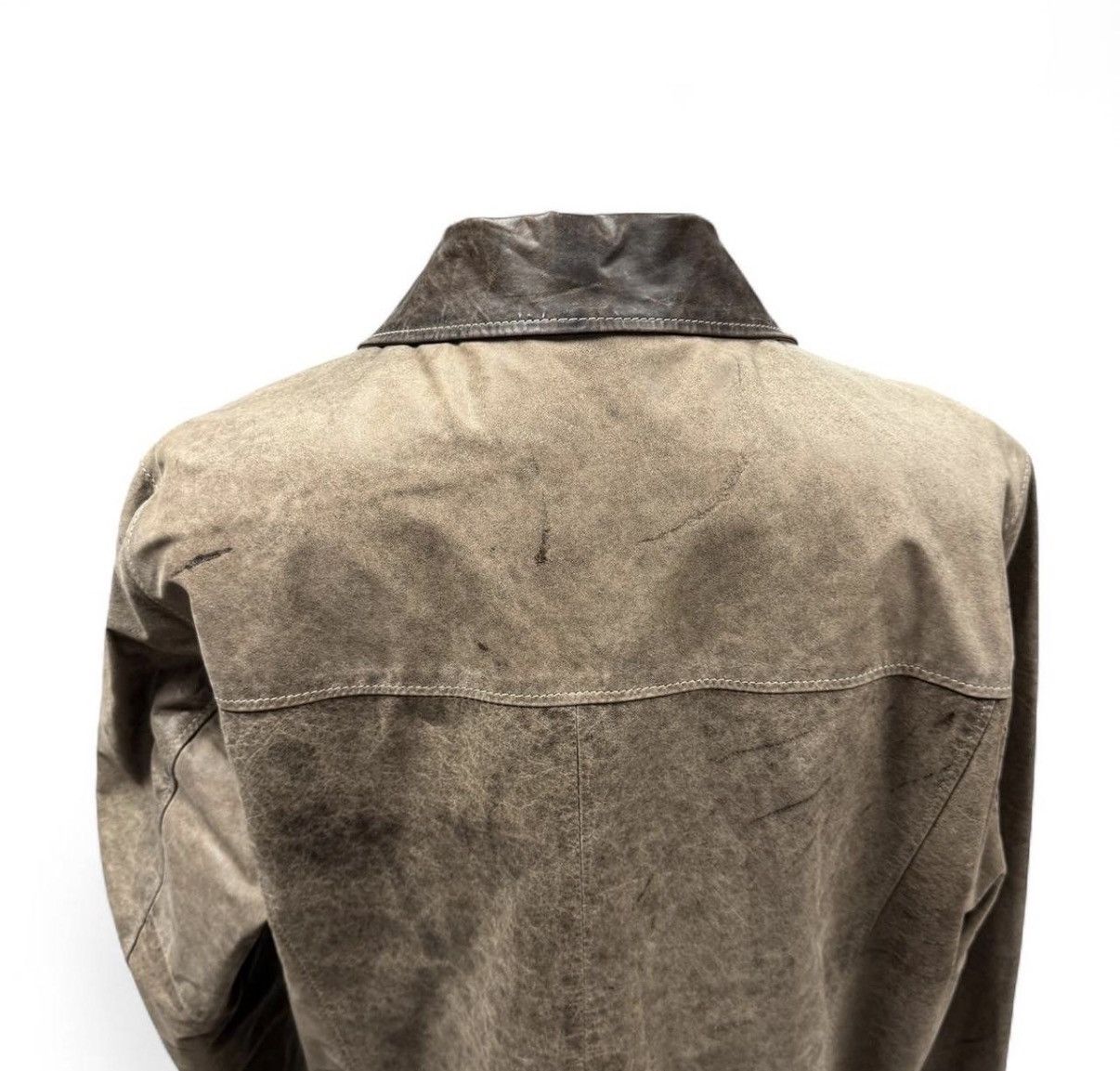 Other Vintage Leather Ranch Factory baggy leather bomber Jacket Size US XL / EU 56 / 4 - 4 Thumbnail