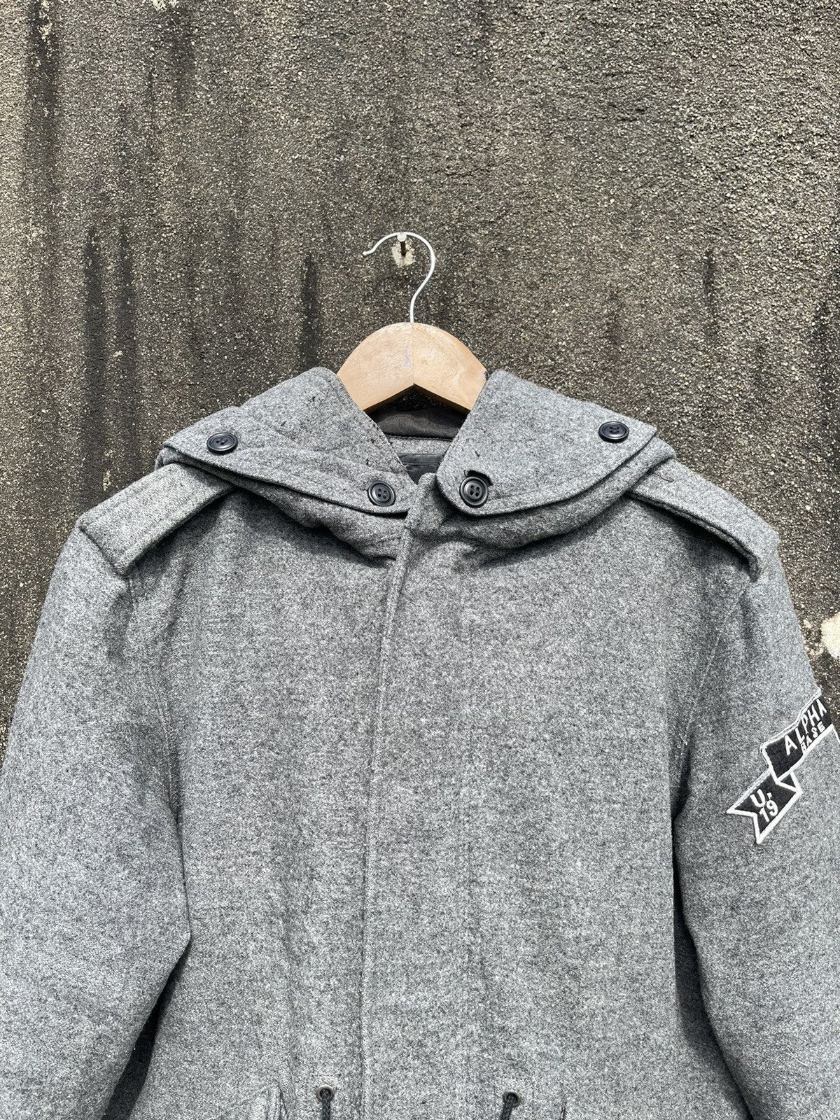 Alpha Industries Vintage Alpha Industries Wool Parka Jacket Alpha Base Patch Size US M / EU 48-50 / 2 - 2 Thumbnail