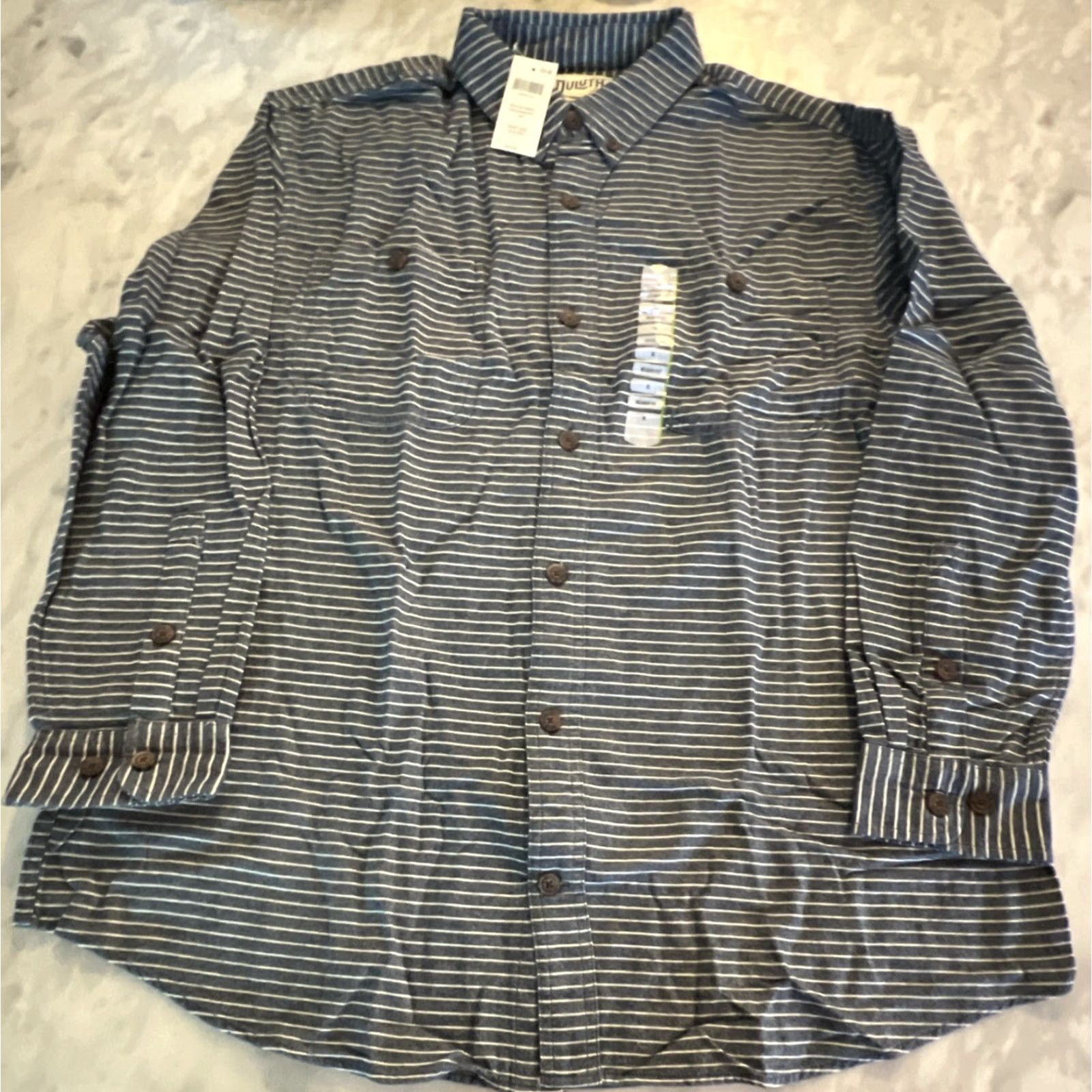 Vintage DULUTH Free Swingin’ Flannel Shirt Men XL Relaxed Fit ABS Stripes 52007 NWT Blue Plaid Shirt Mens XL Size US XL / EU 56 / 4 - 3 Thumbnail