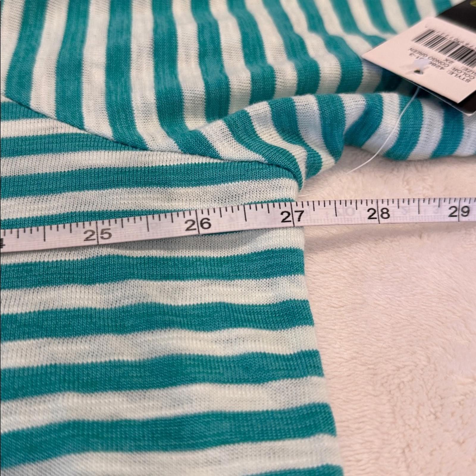 Other Sportelle Congo Green Striped Sweatshirt Jacket Plus Size 2X Size XXL / US 16-18 / IT 52-54 - 8 Thumbnail