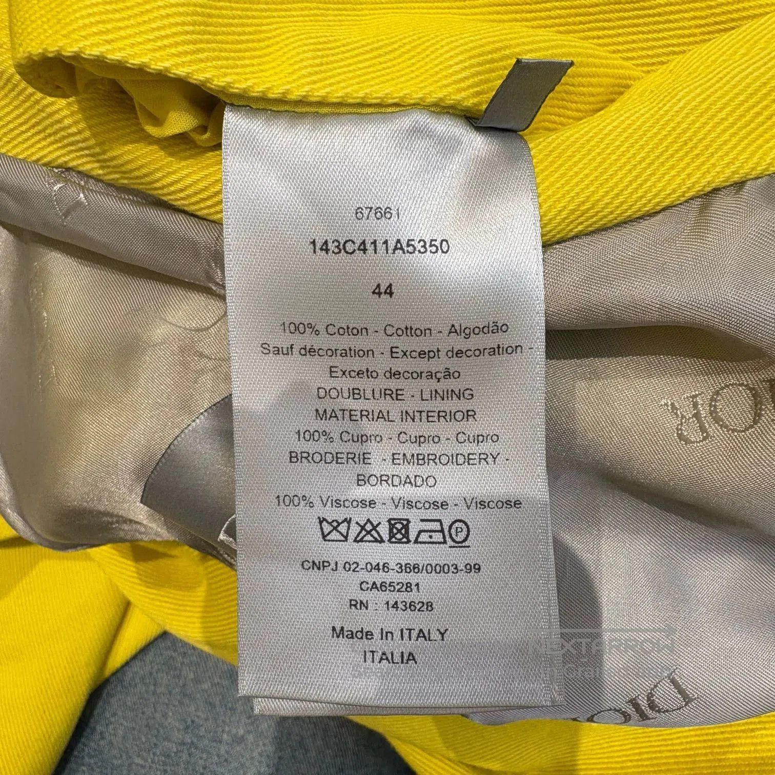 Dior Dior x Peter Doig Yellow Denim Jacket. Size US M / EU 48-50 / 2 - 6 Thumbnail