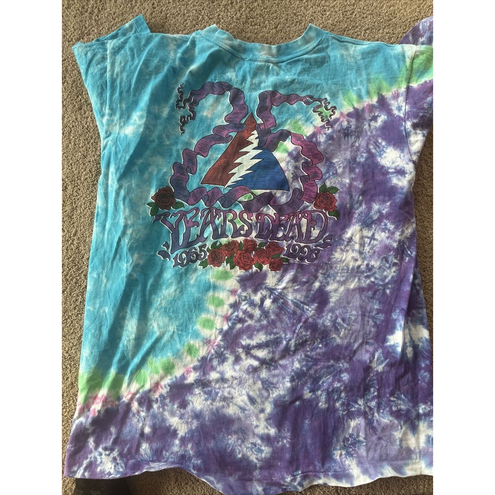 Grateful Dead 1990 - Grateful Dead Vintage Tie Dye Tee Liquid blue - XL Size US XL / EU 56 / 4 - 5 Thumbnail