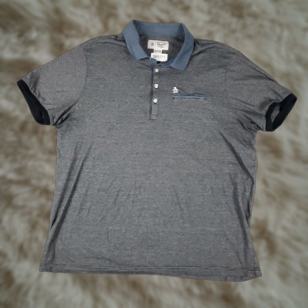 Vintage Penguin Polo Shirt Mens Size XL Blue Casual Short Sleeve Adult Size US XL / EU 56 / 4 - 1 Thumbnail
