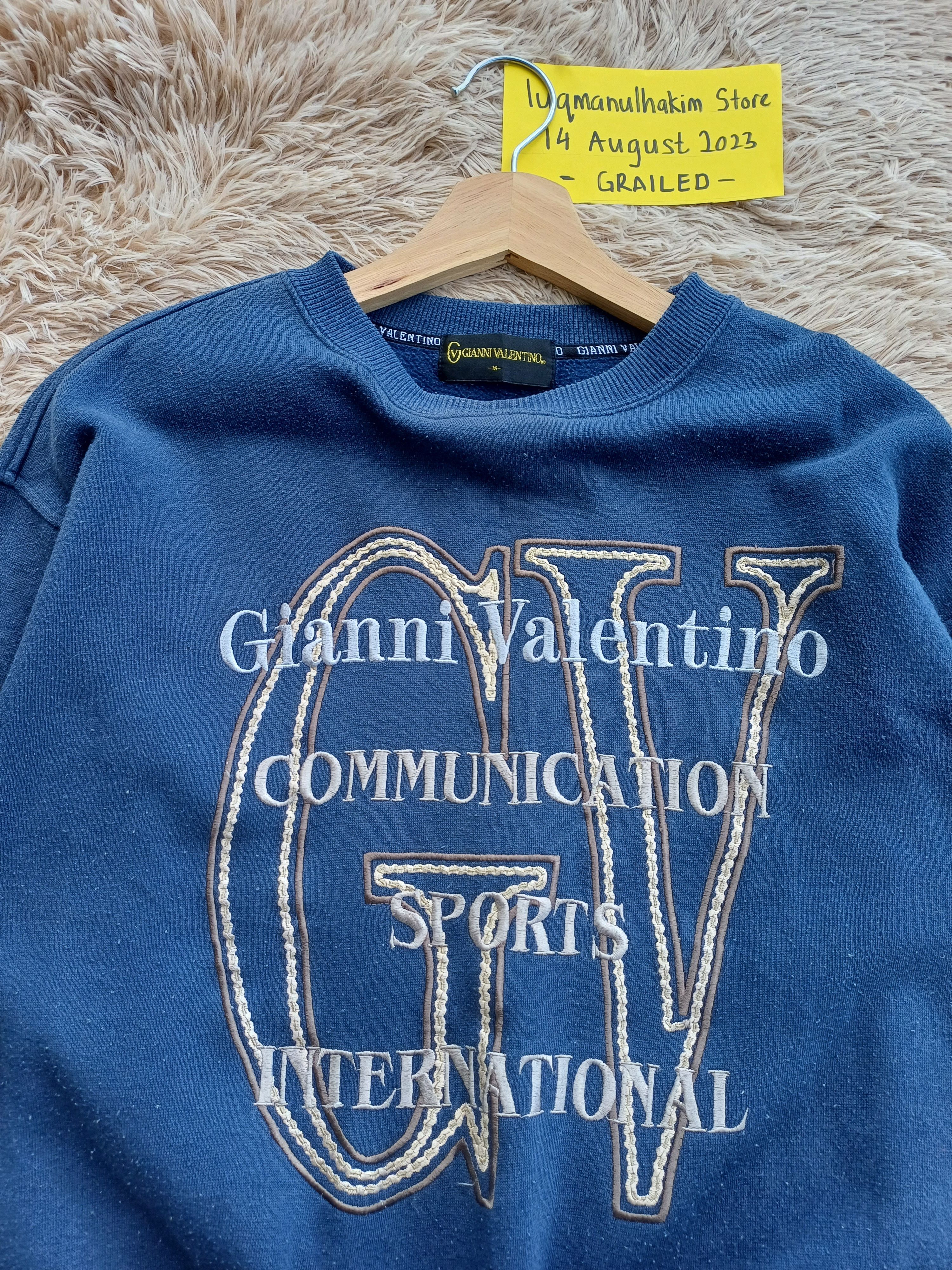 Gianni Valentino Rare Vintage Gianni Valentino Big Logo Spellout Sweater Size US L / EU 52-54 / 3 - 5 Thumbnail