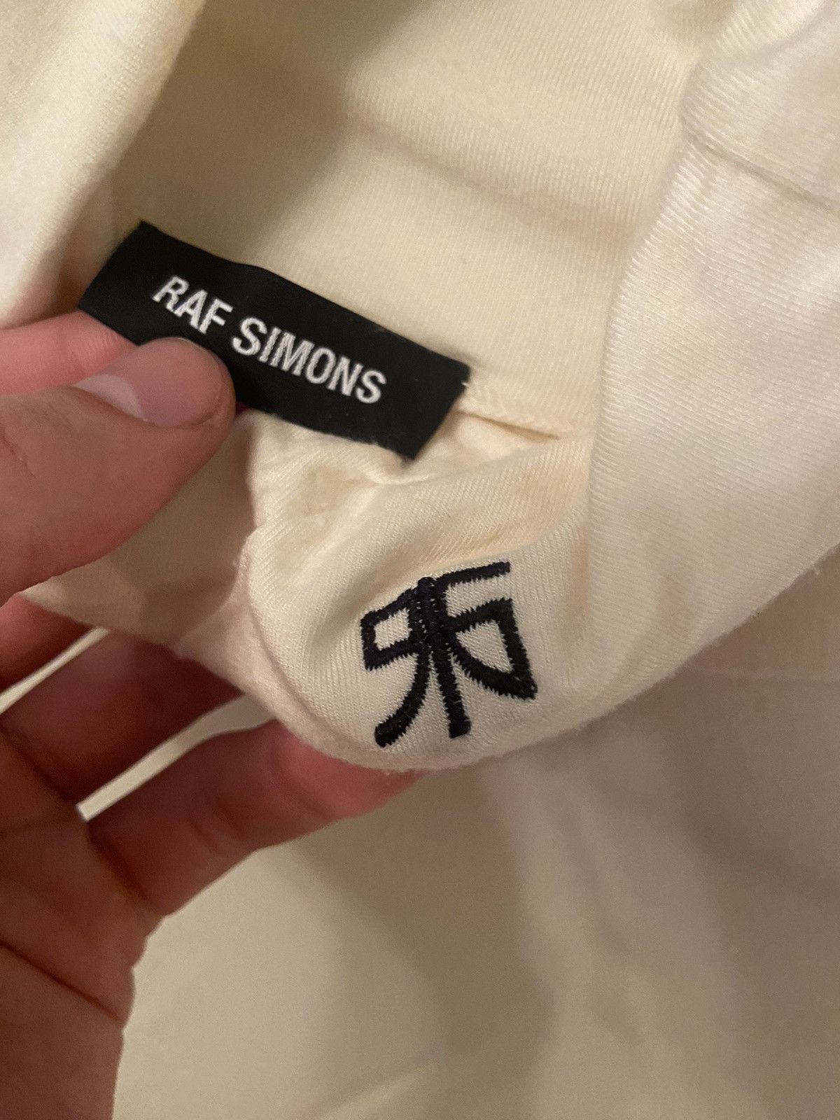 image of Raf Simons Raf Simmons Logo Turtleneck in Cream, Men's (Size XL)