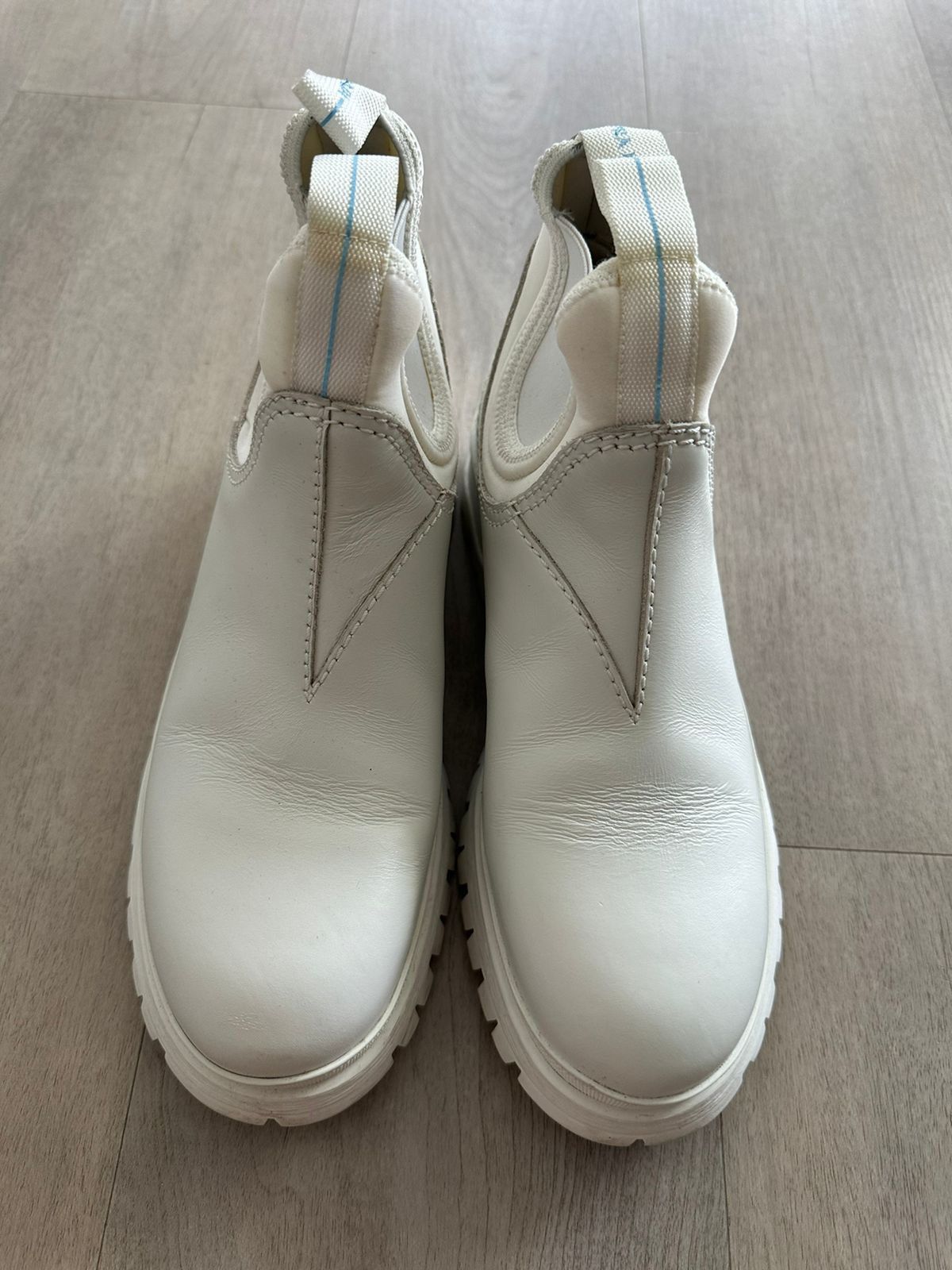 Prada Prada White Leather Brixxen boots Size US 8 / IT 38 - 3 Thumbnail