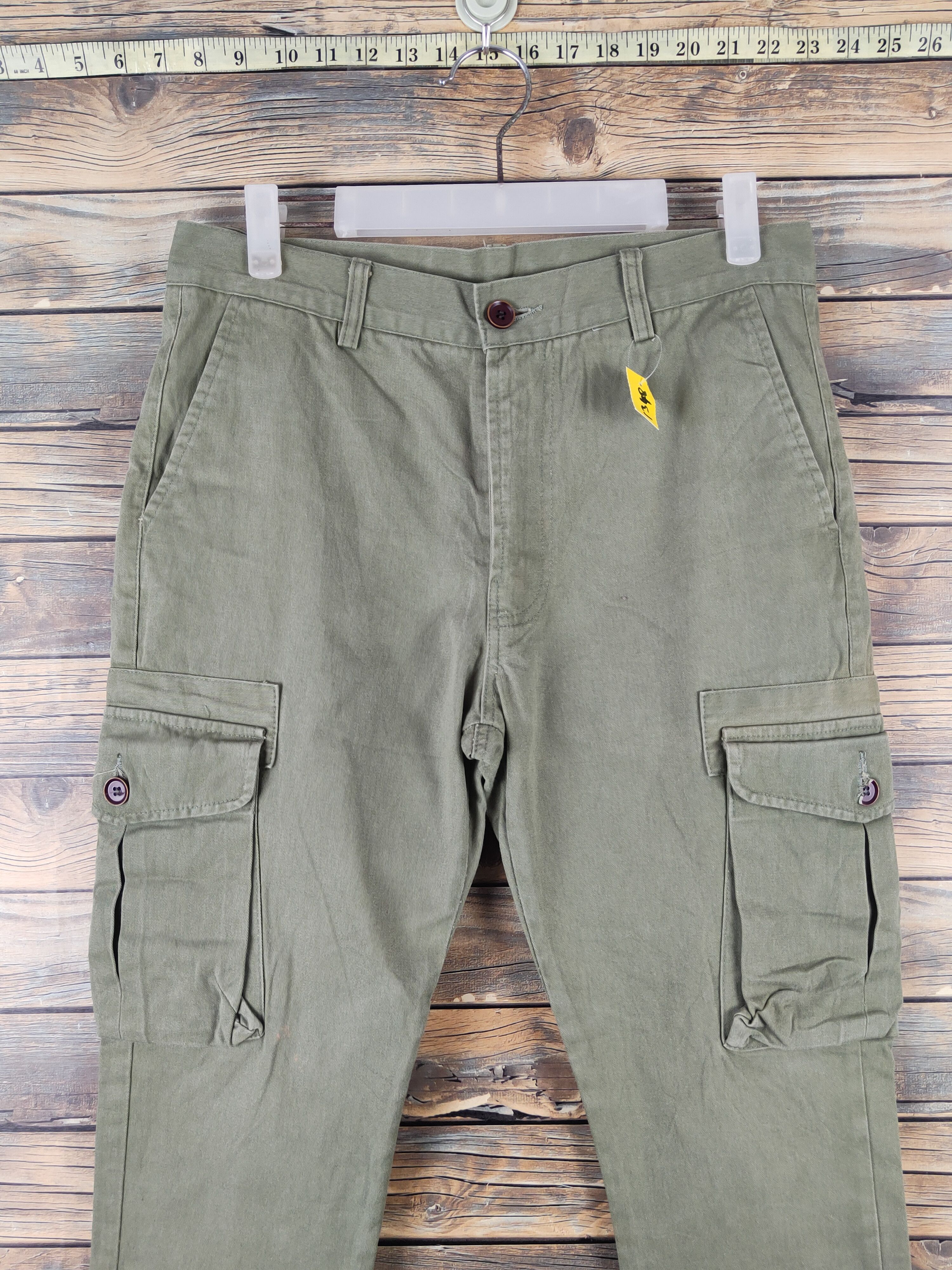 Japanese Brand DL N Floor Green Multipocket Tactical Cargo Pants #1348 Size US 31 - 2 Thumbnail