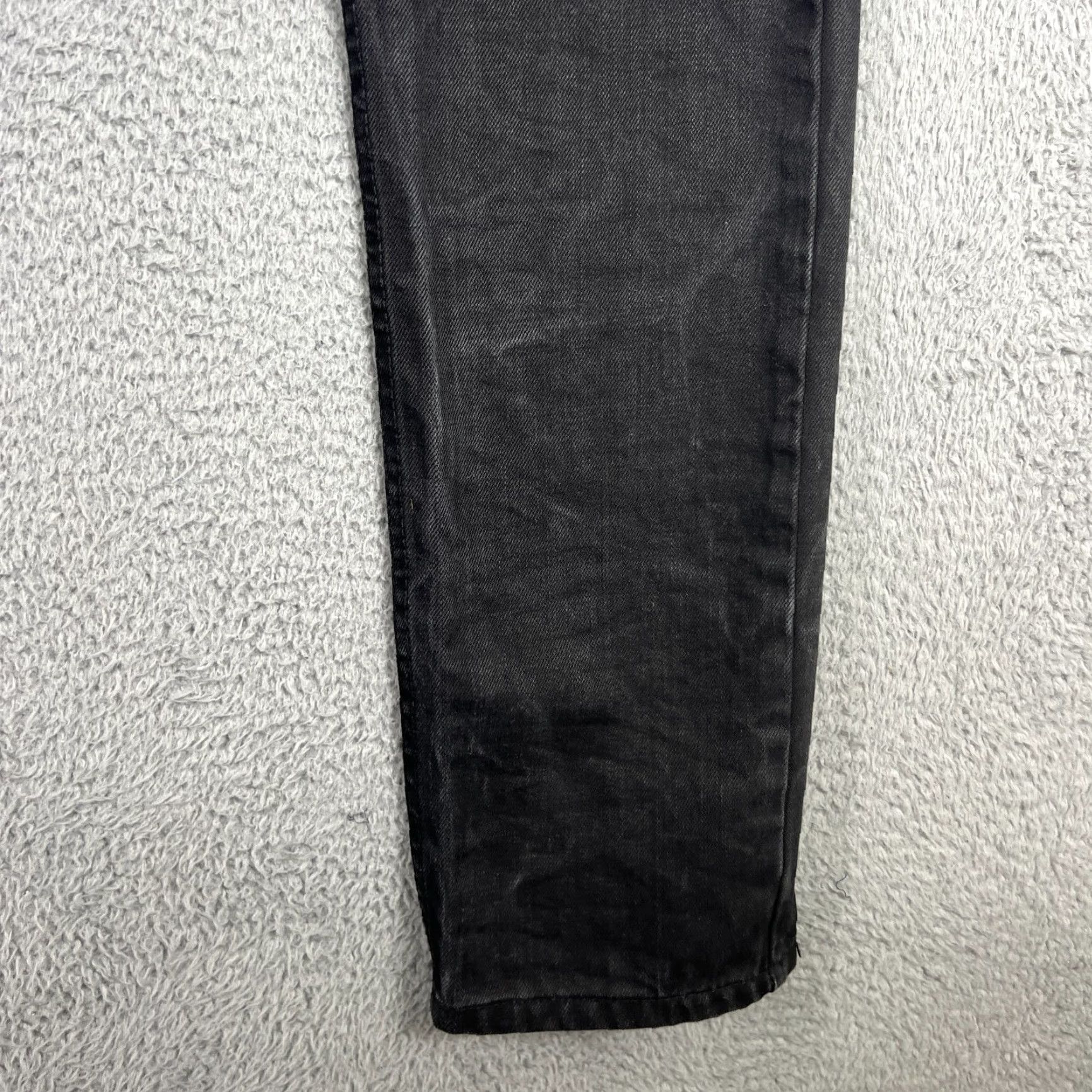 Denime VINTAGE Decibel Jeans Men's 36X32 Denim Straight Fit Black Distressed Biker Style Jeans Size US 36 / EU 52 - 4 Thumbnail