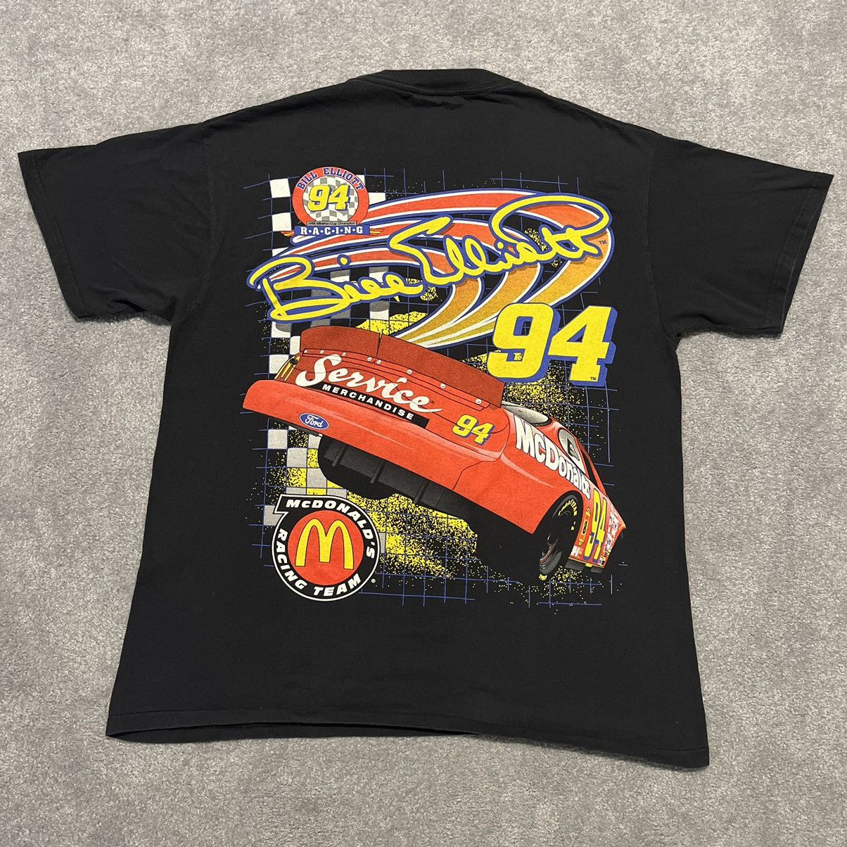 NASCAR Vintage 90s NASCAR Bill Elliott McDonalds Racing Graphic Tee Size US L / EU 52-54 / 3 - 4 Thumbnail