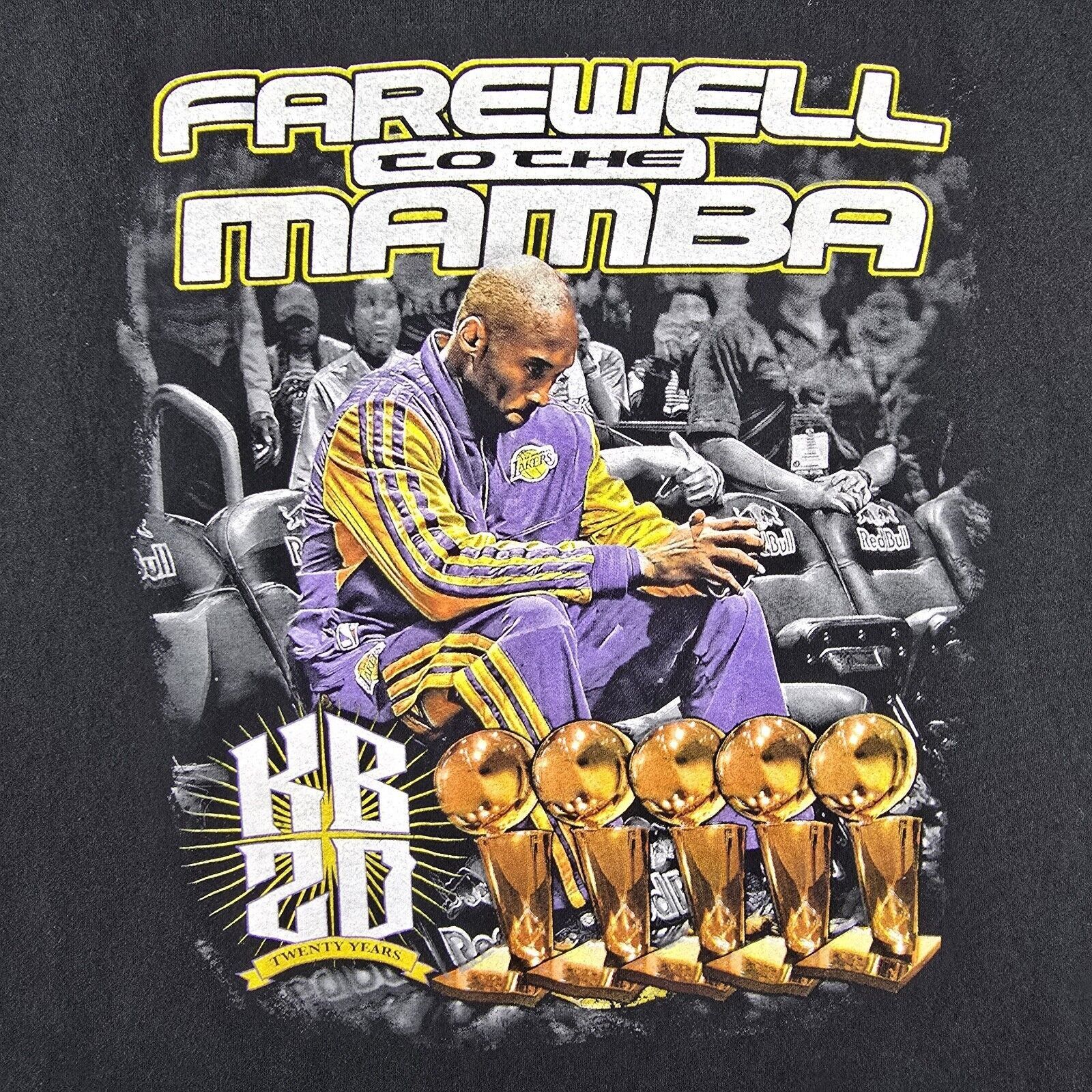 Hanes Lakers Kobe Bryant Last Game Parking Lot Rap Tee Shirt XL Size US XL / EU 56 / 4 - 3 Thumbnail