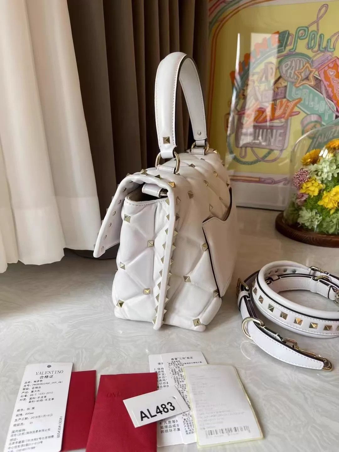 Valentino Valentino Rivet Crossbody White LargeLogo 23x18x13 Size ONE SIZE - 3 Thumbnail