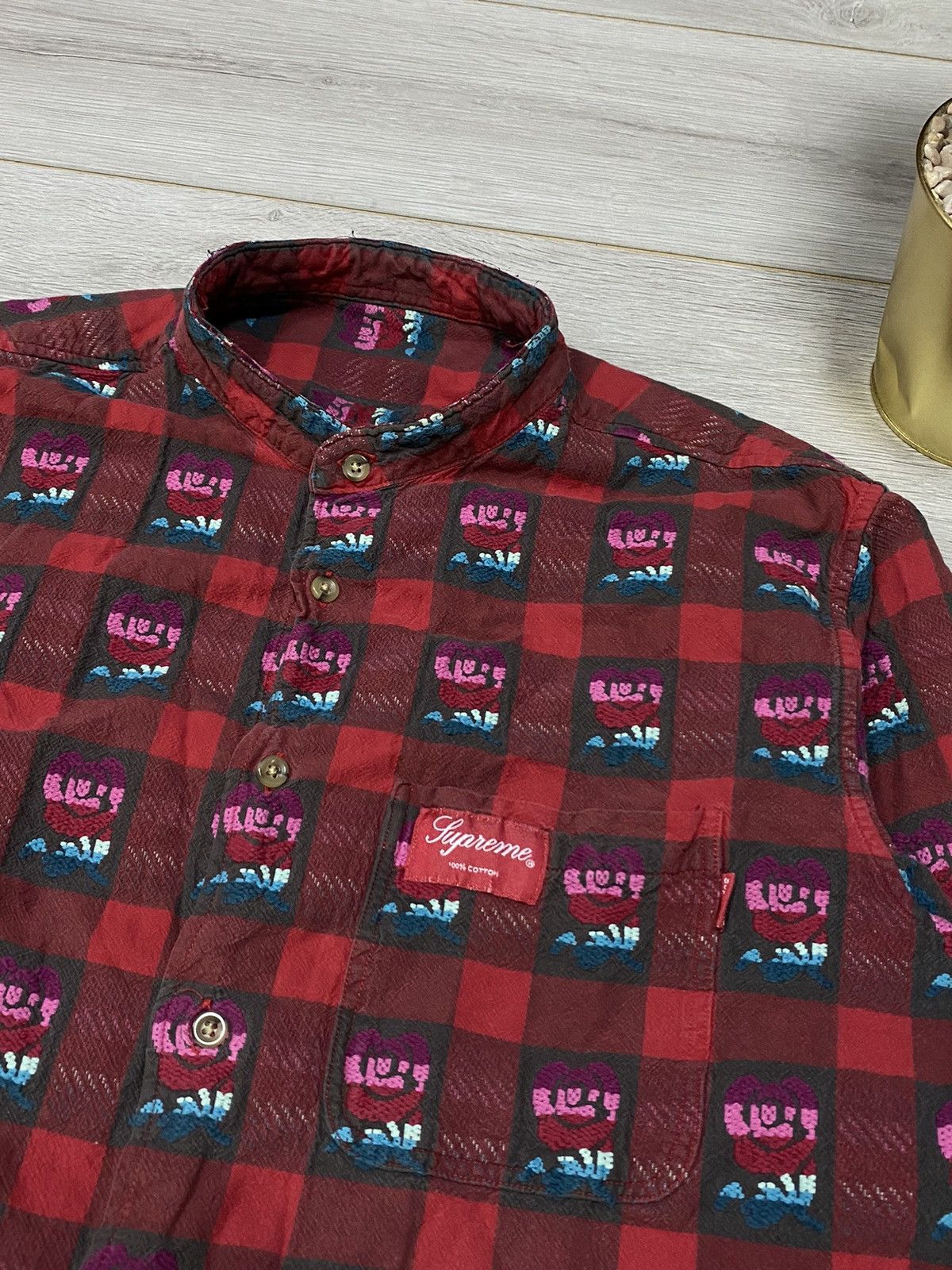 Supreme Supreme flannel🌹rose thick shirt vintage plaid buttons usa Size US M / EU 48-50 / 2 - 2 Thumbnail