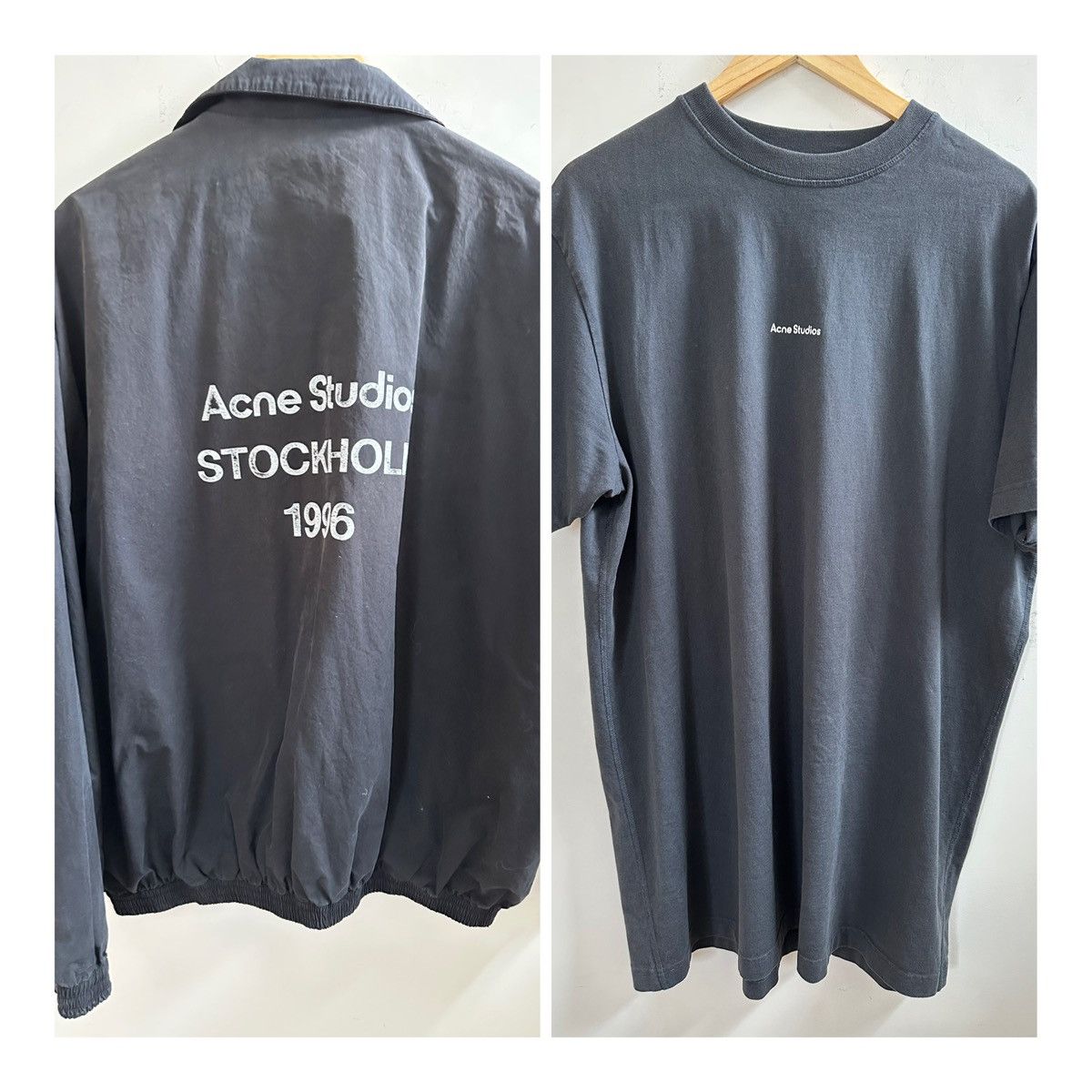Acne Studios Acne Studios Zippered Logo Jacket & Long Logo T-Shirt Size US M / EU 48-50 / 2 - 1 Thumbnail